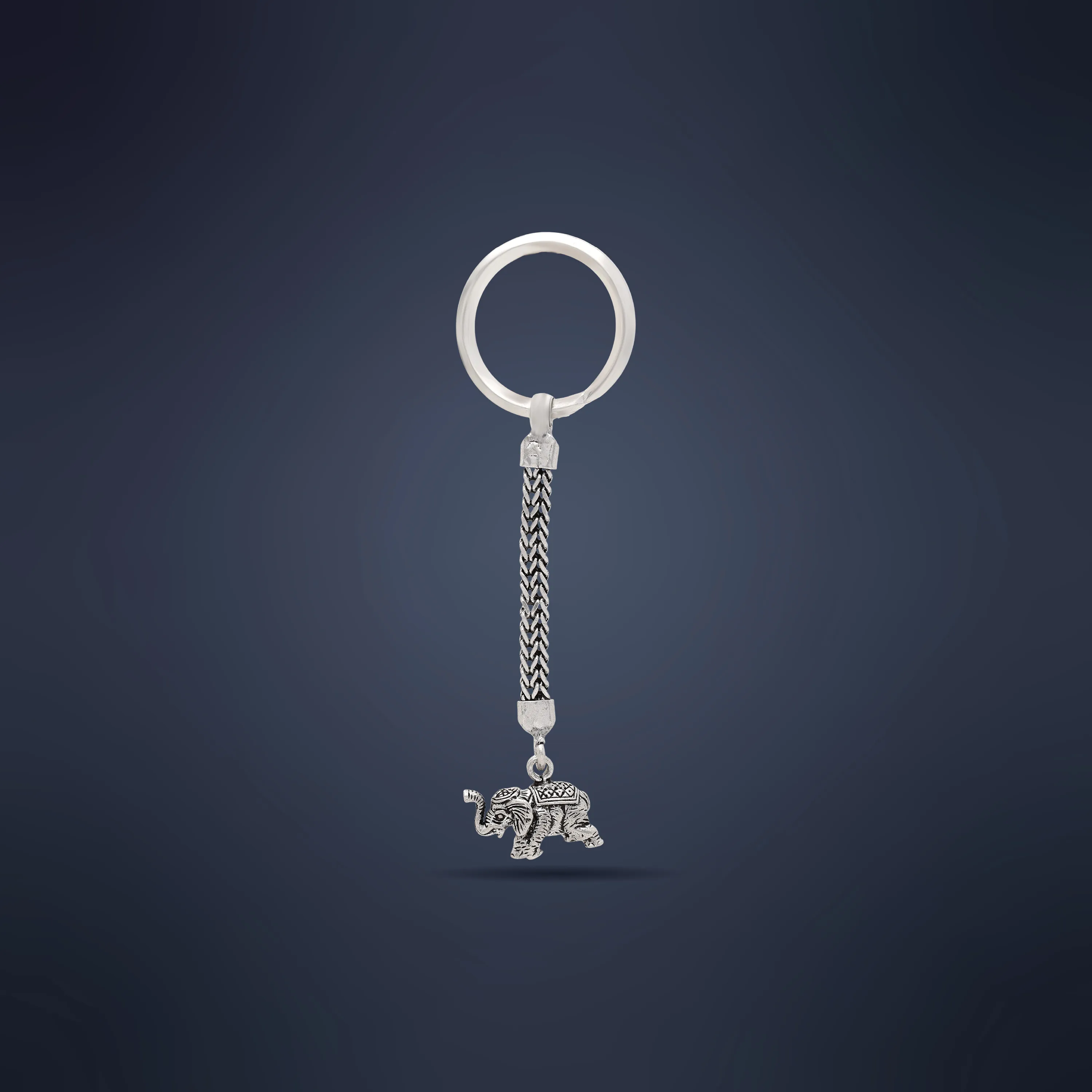 The First Key Chain Antique Finished And Detailed Silver Key Chain