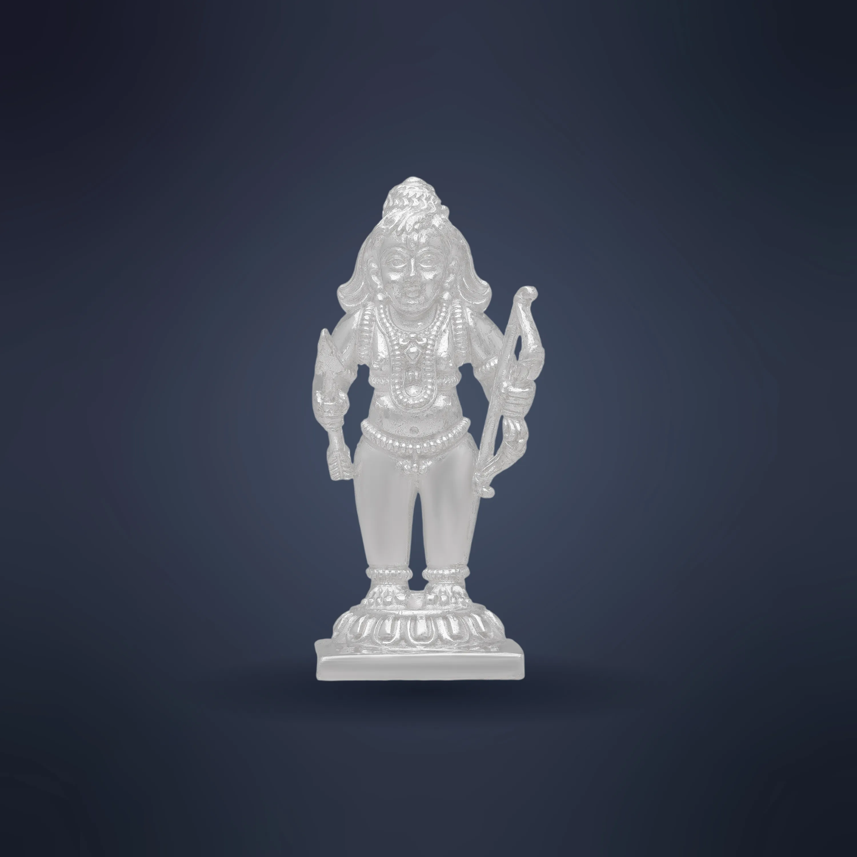 Finely Detailed And Crafted Silver Bala Rama Idol