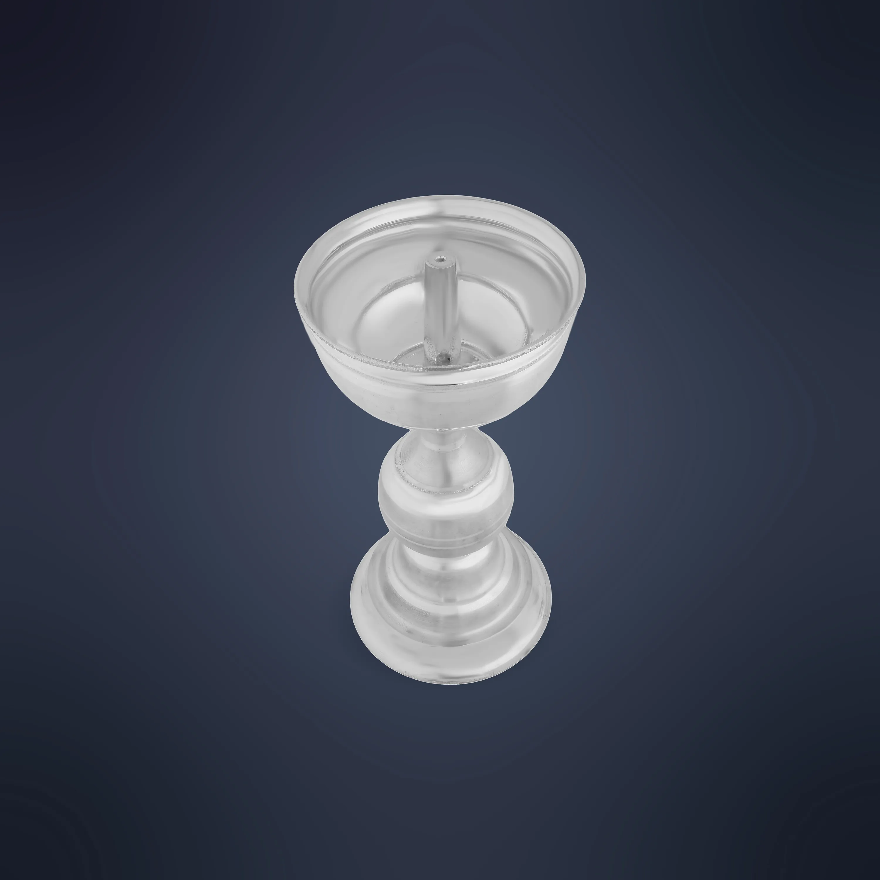 Finely Detailed And Crafted Silver Lamp