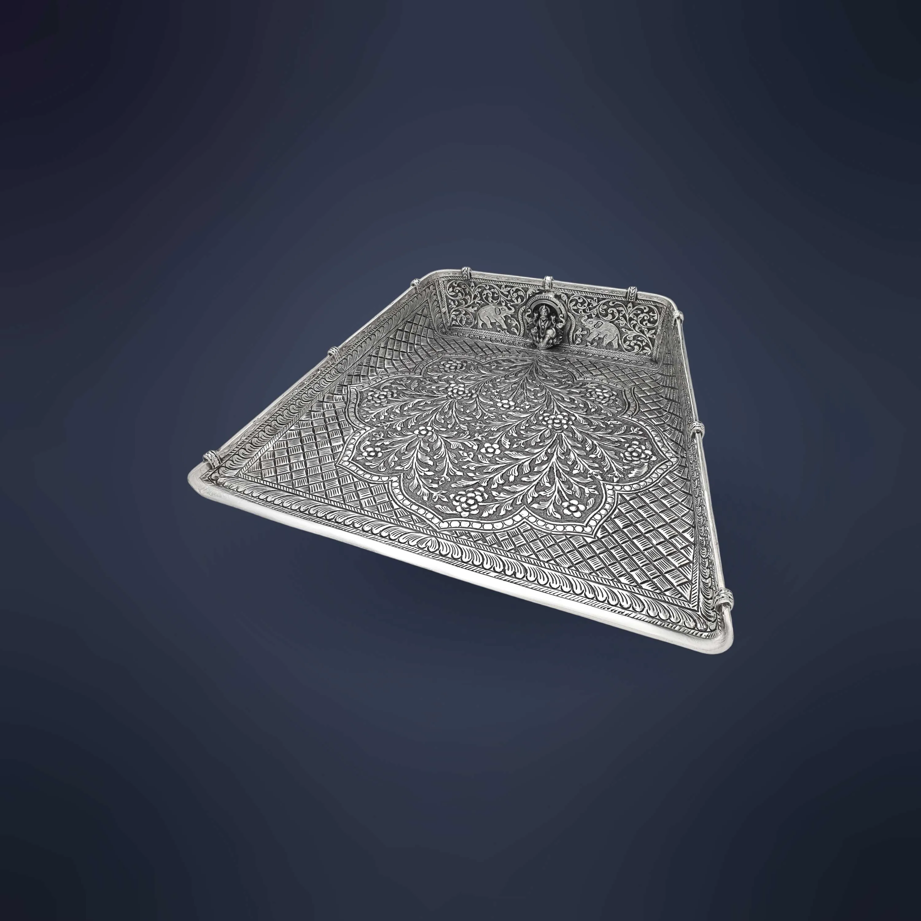 Antique Finished And Detailed Silver Mara