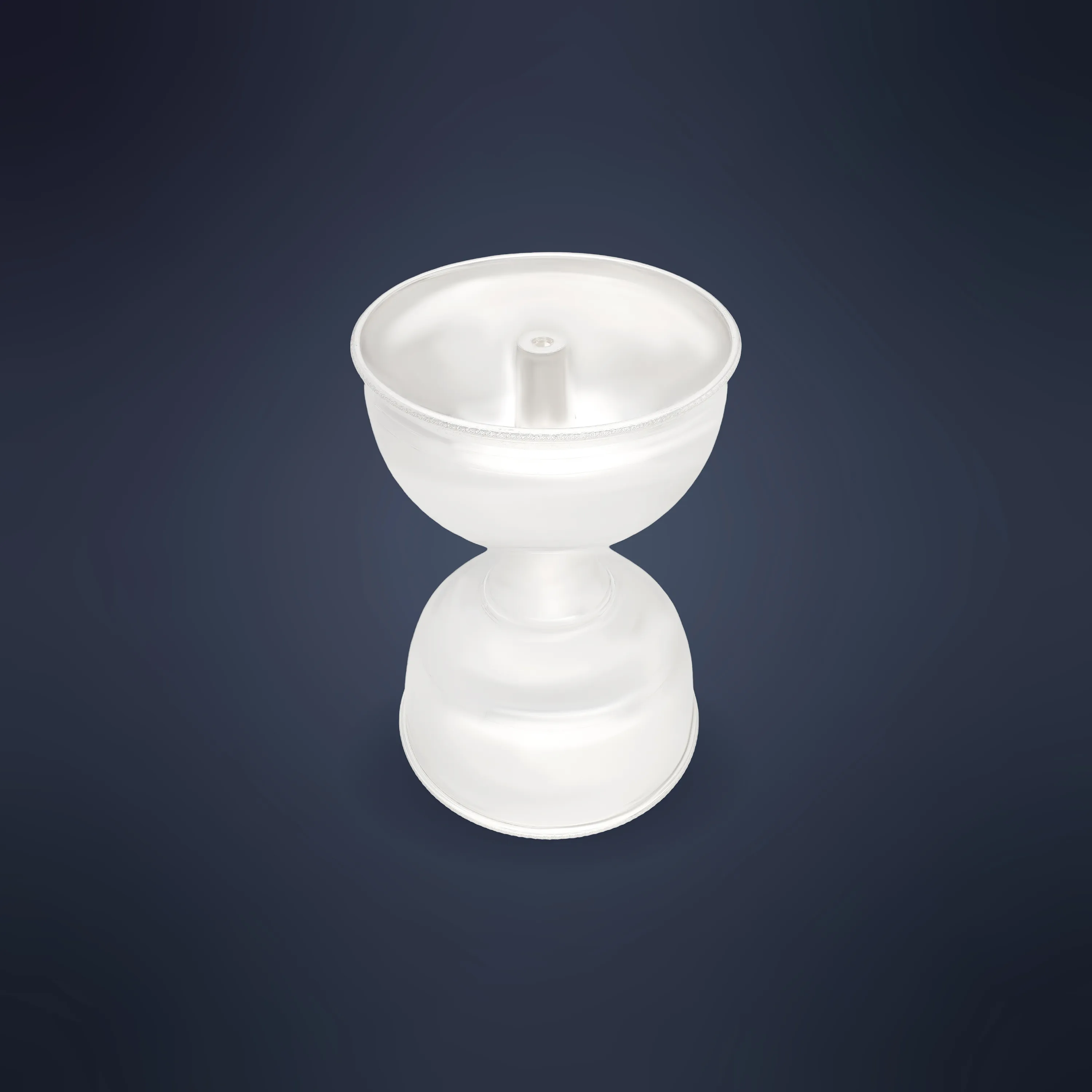 Finely Detailed And Crafted Silver Lamp