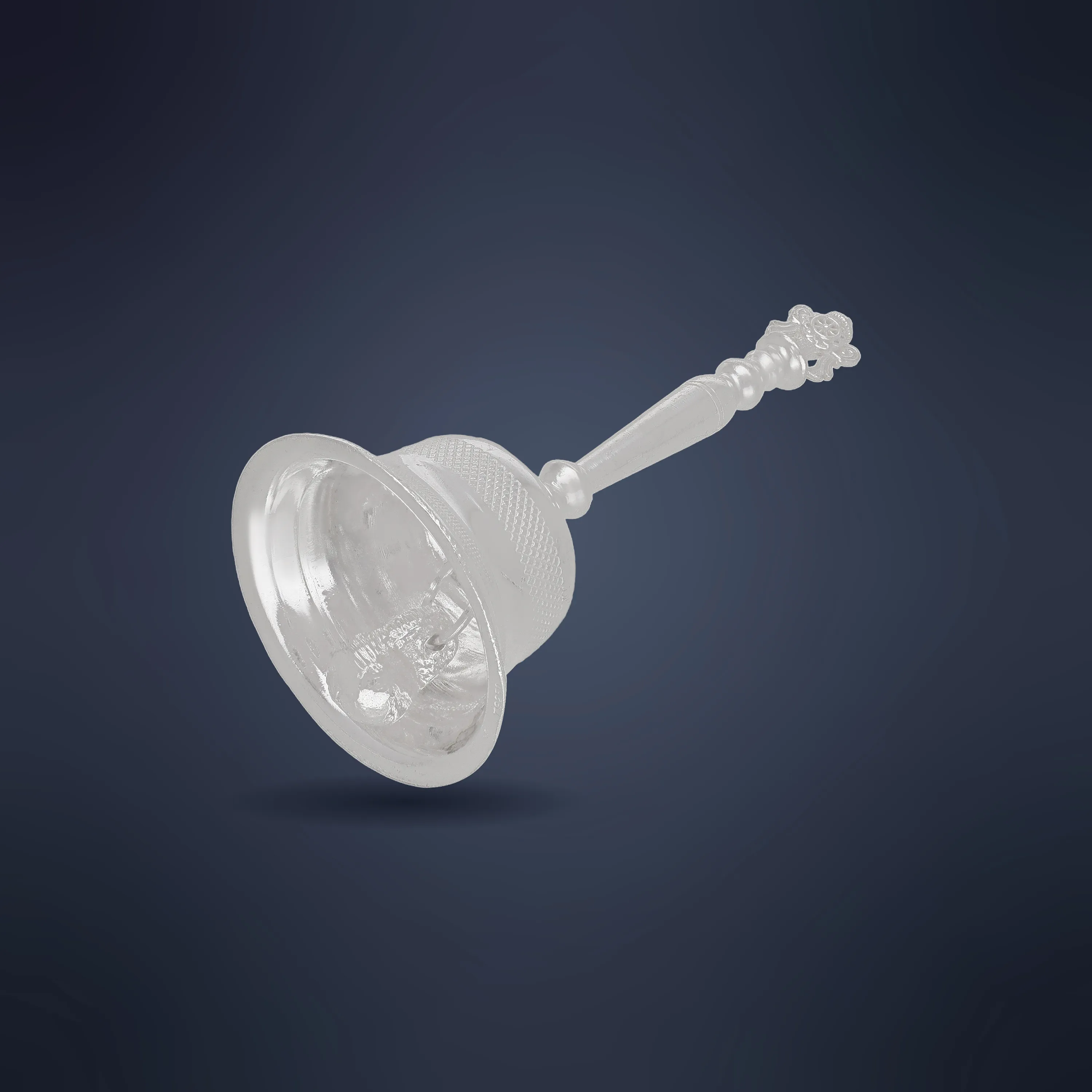 Finely Detailed And Crafted Silver Shanku Chakra Bell