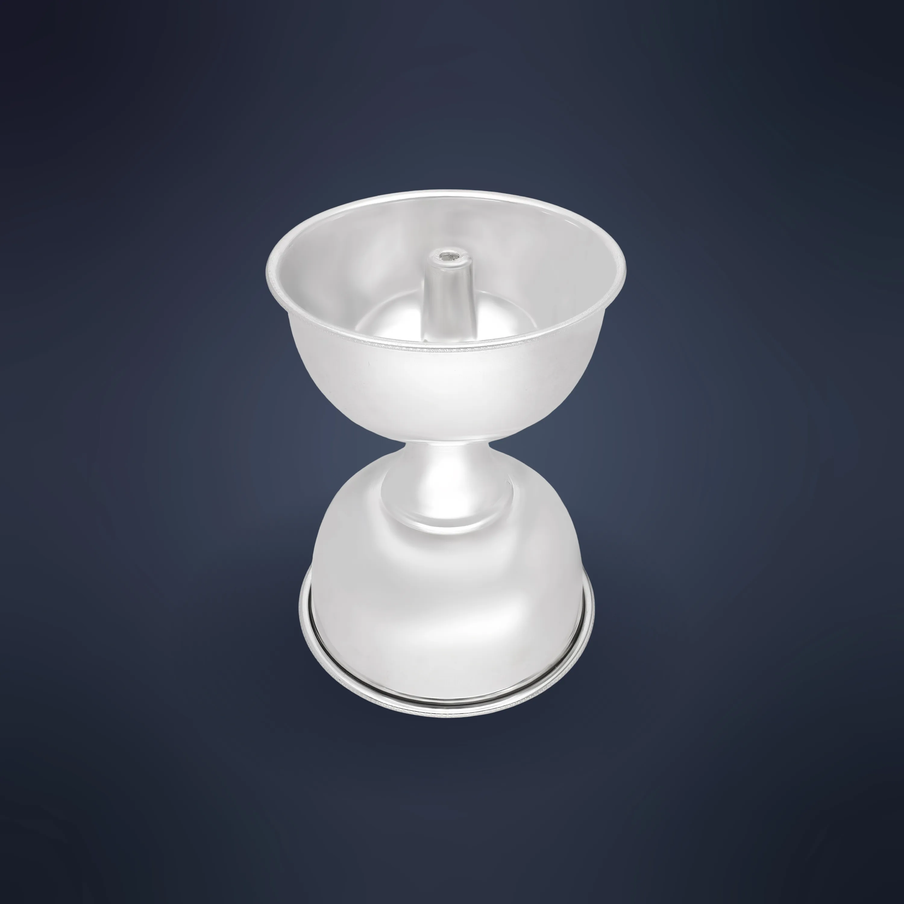 Finely Detailed And Crafted Silver Lamp