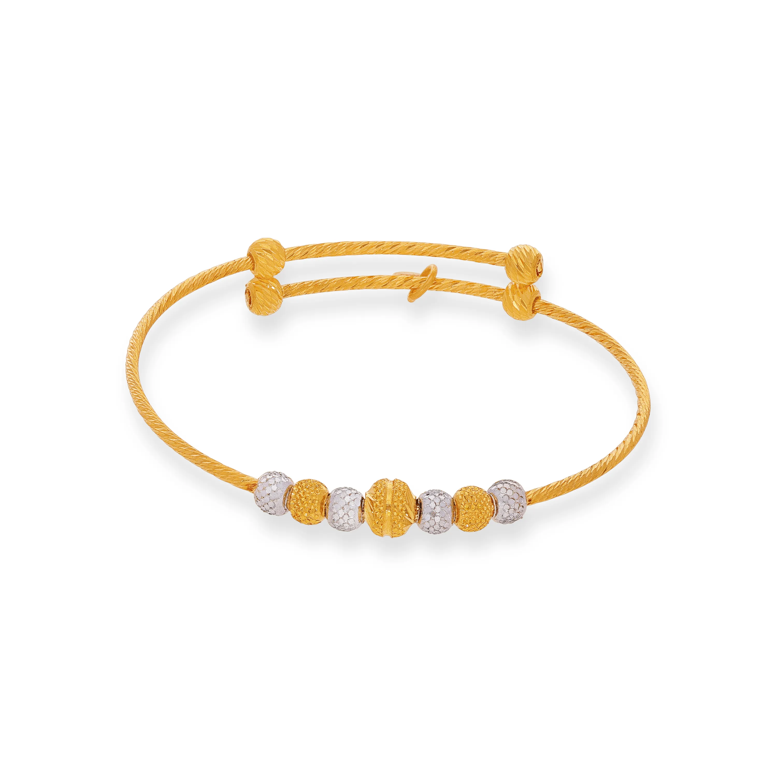 Classic Finely Detailed And Crafted 22KT Gold Baby Bangles
