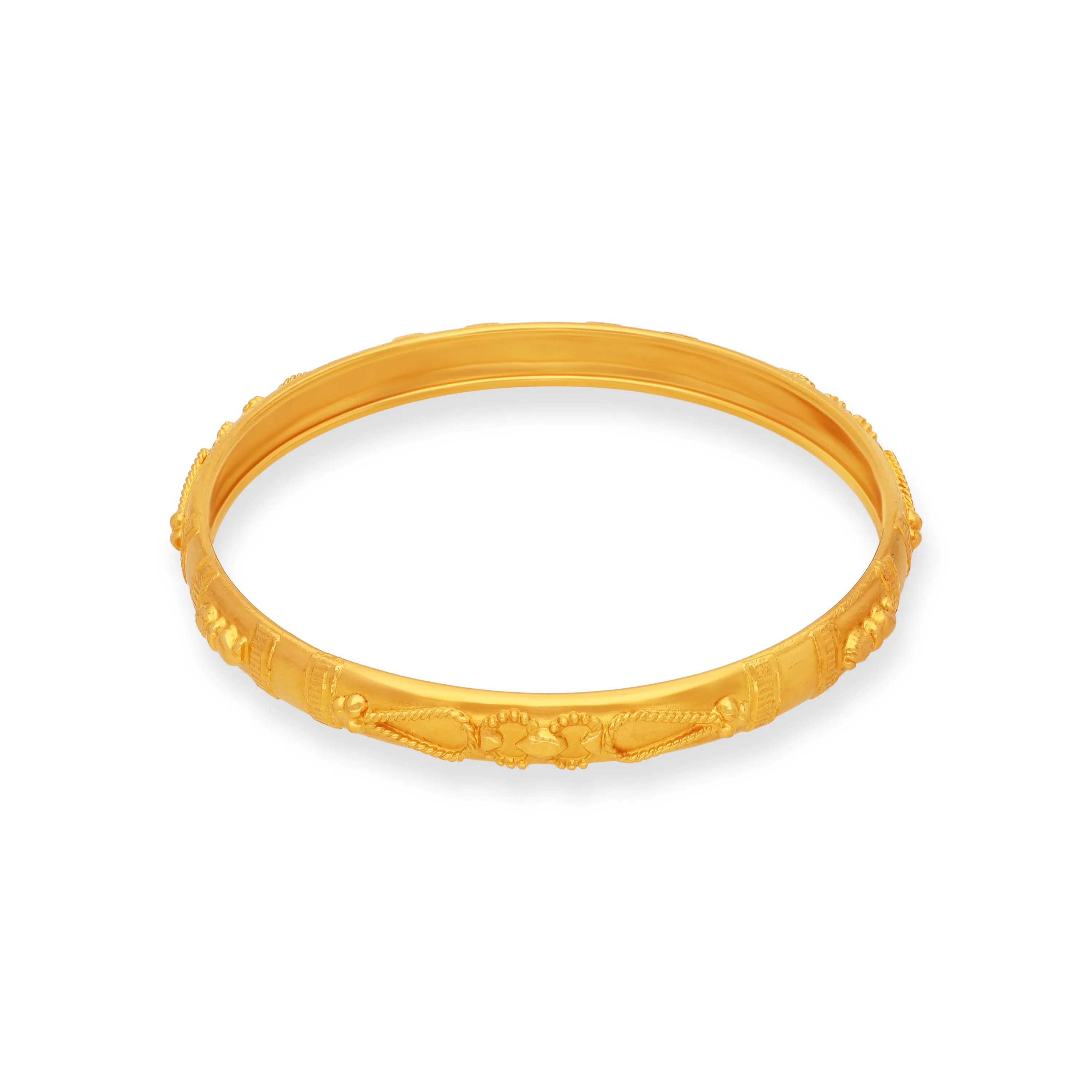 Classic Finely Detailed And Crafted 22KT Gold Baby Bangles