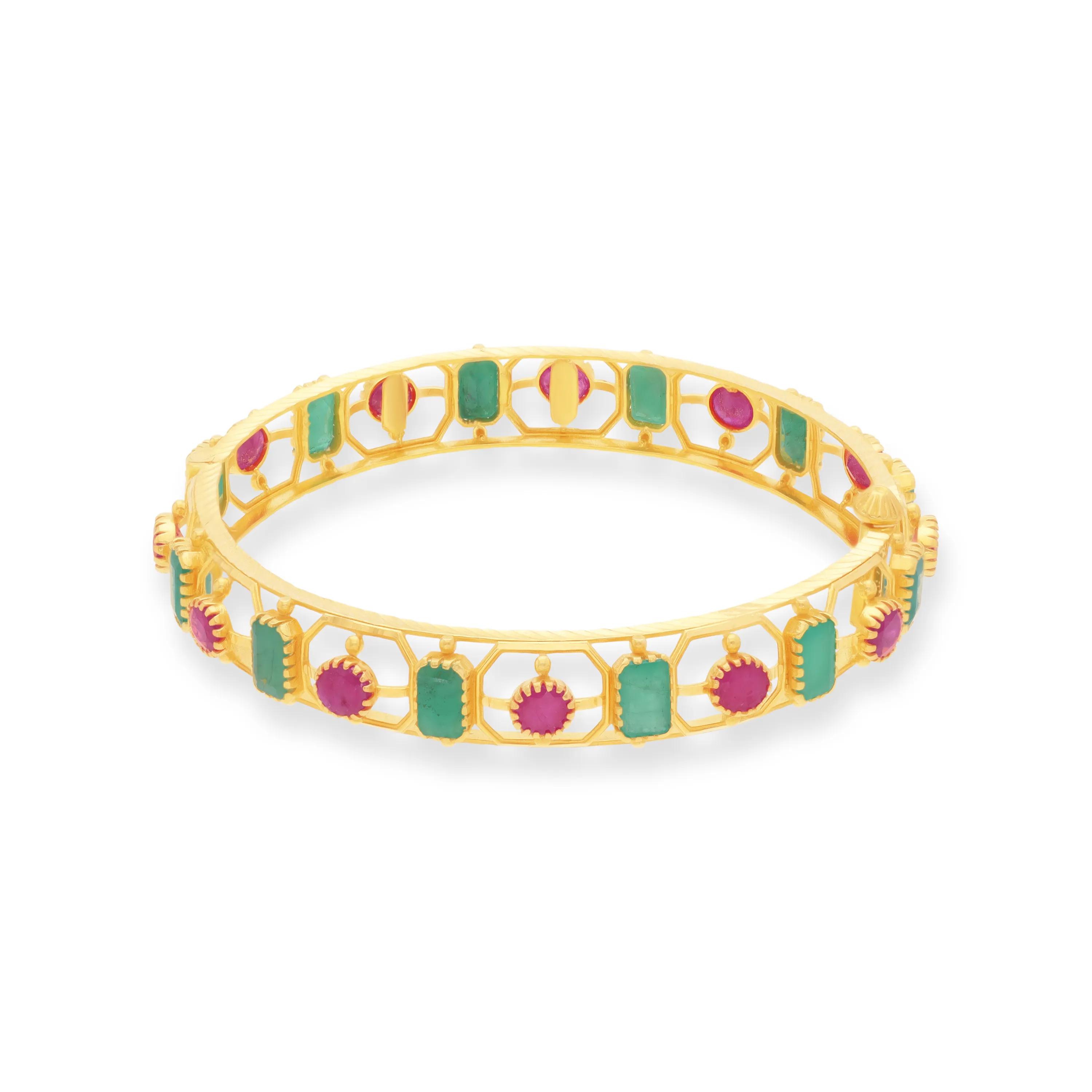 Studded And Detailed 22KT Gold Bangles For Women