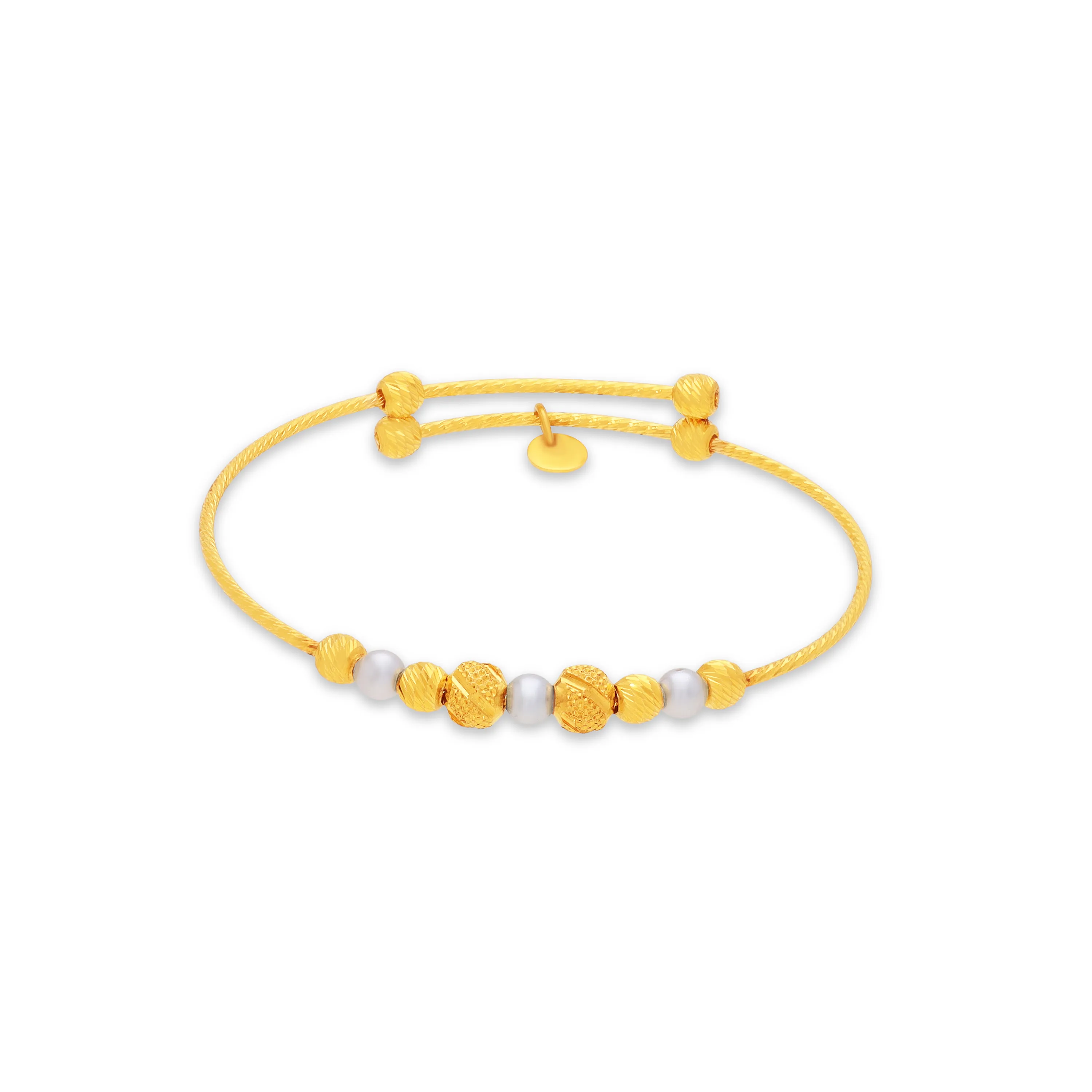Classic Finely Detailed And Crafted 22KT Gold Baby Bangles