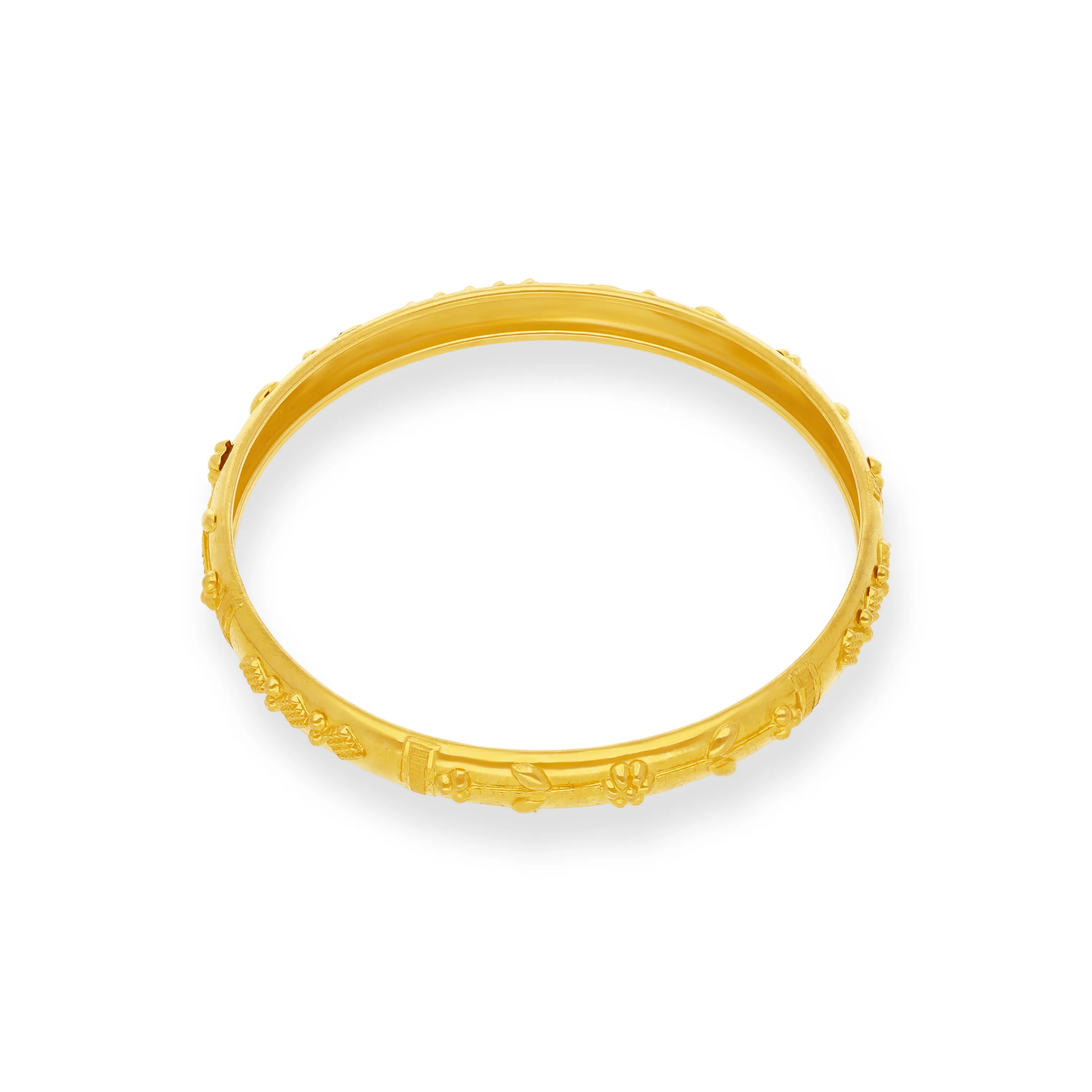 Classic Finely Detailed And Crafted 22KT Gold Baby Bangles