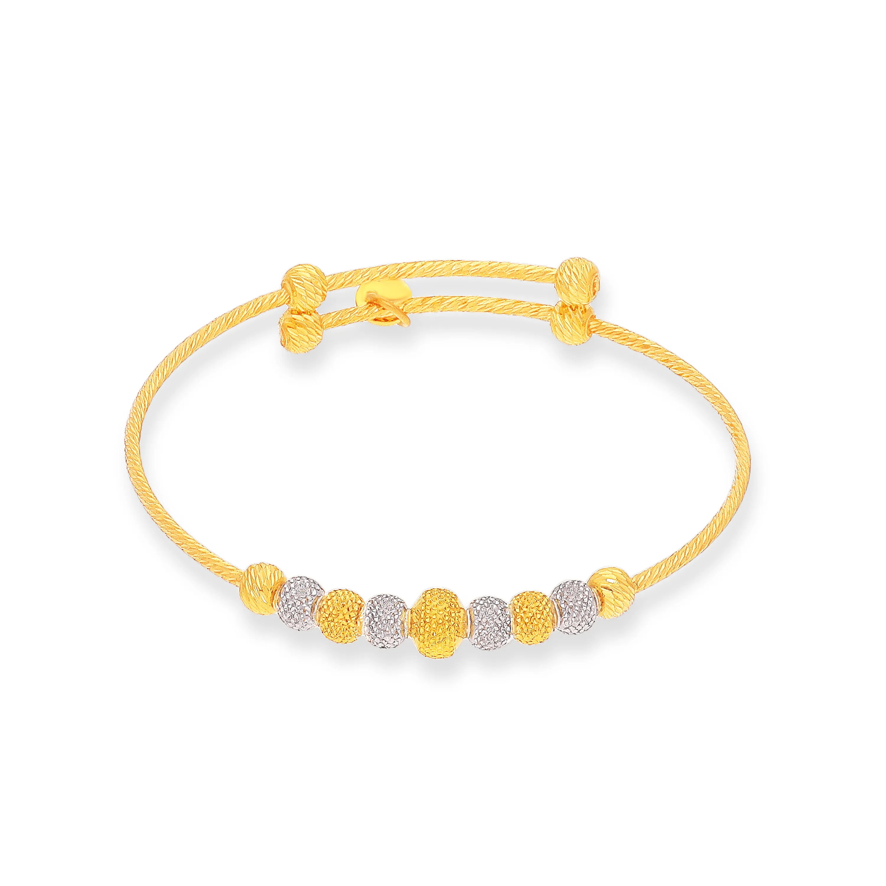 Classic Finely Detailed And Crafted 22KT Gold Baby Bangles