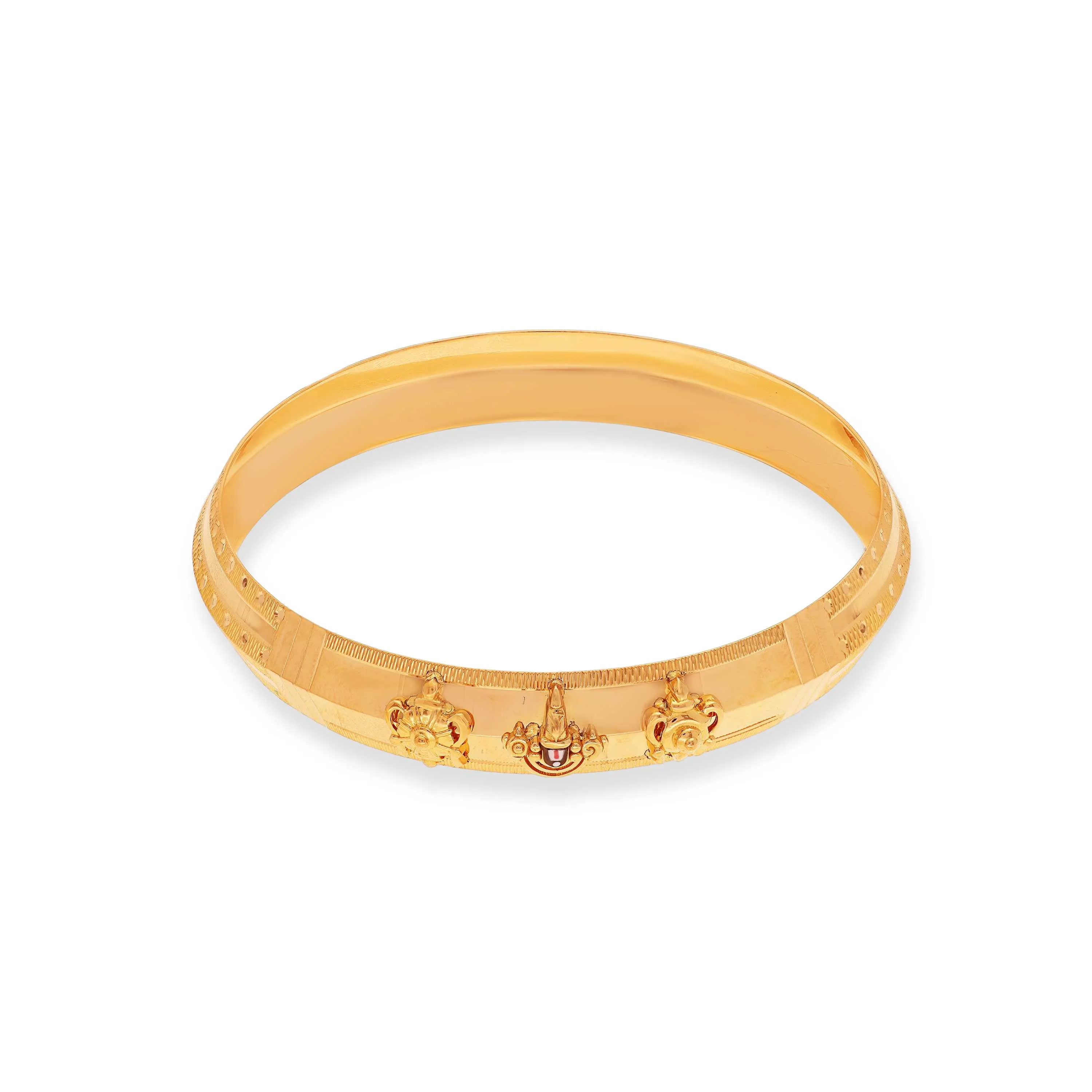 One Of Its Kind Lord Balaji 22KT Gold Punjabi Kada For Men