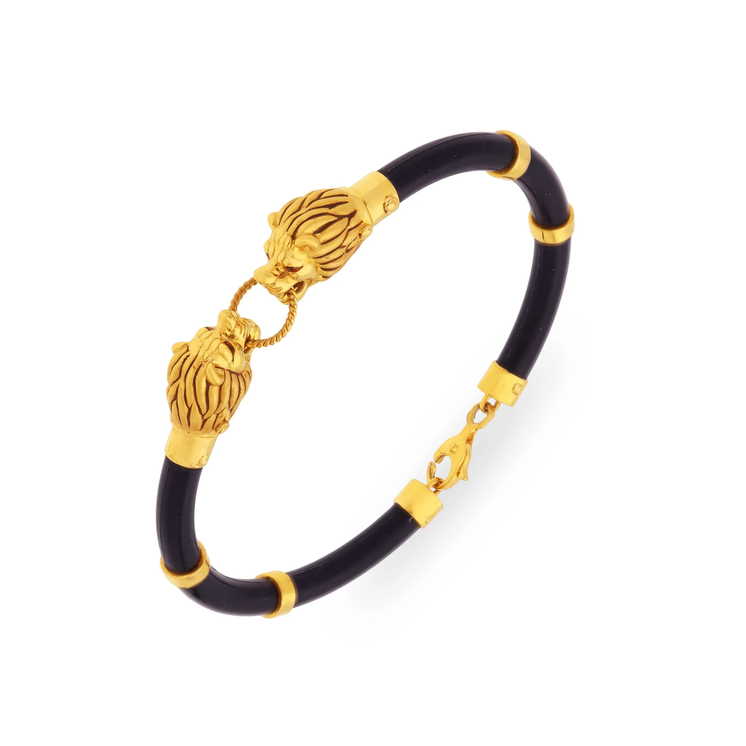 One Of Its Kind Lion Motif 22KT Gold Bracelet For Men