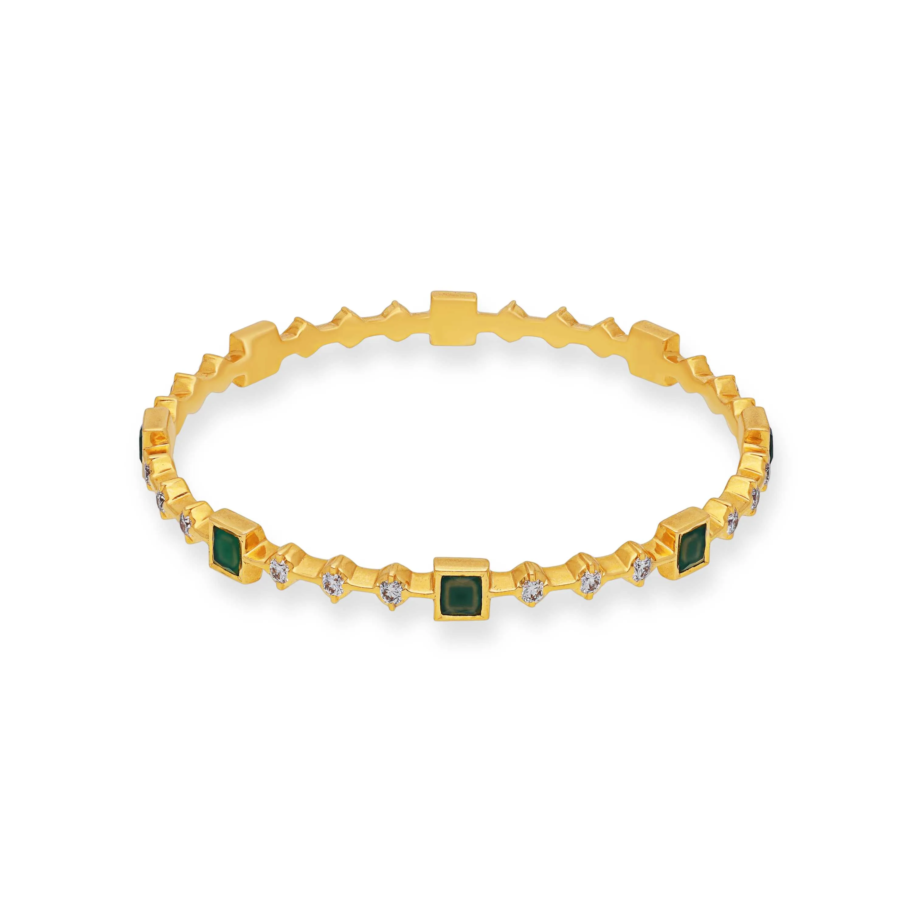 Gorgeously Detailed And Diamond Studded 22KT Gold Close Setting Bangles
