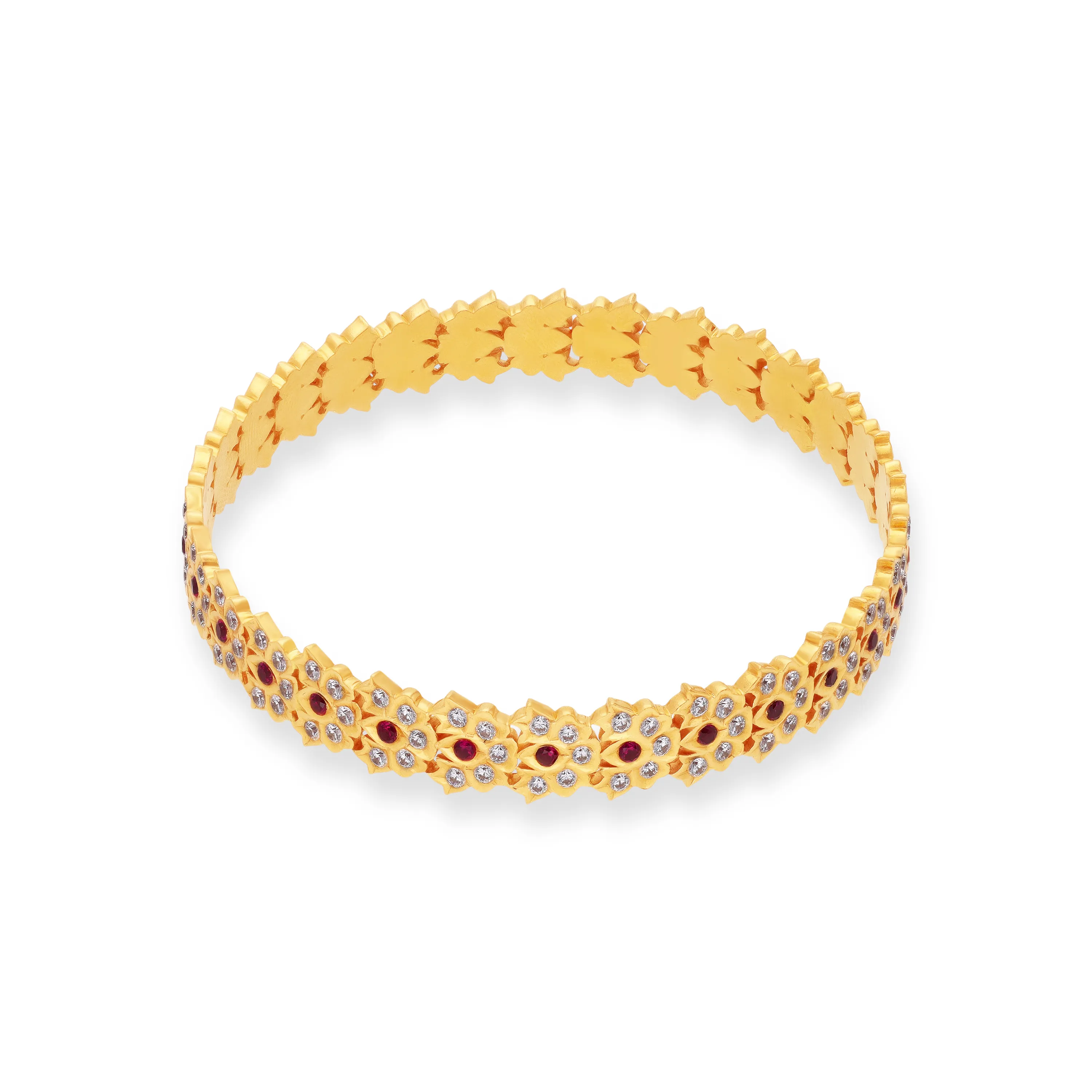 Studded And Detailed 22KT Gold Bangles For Women