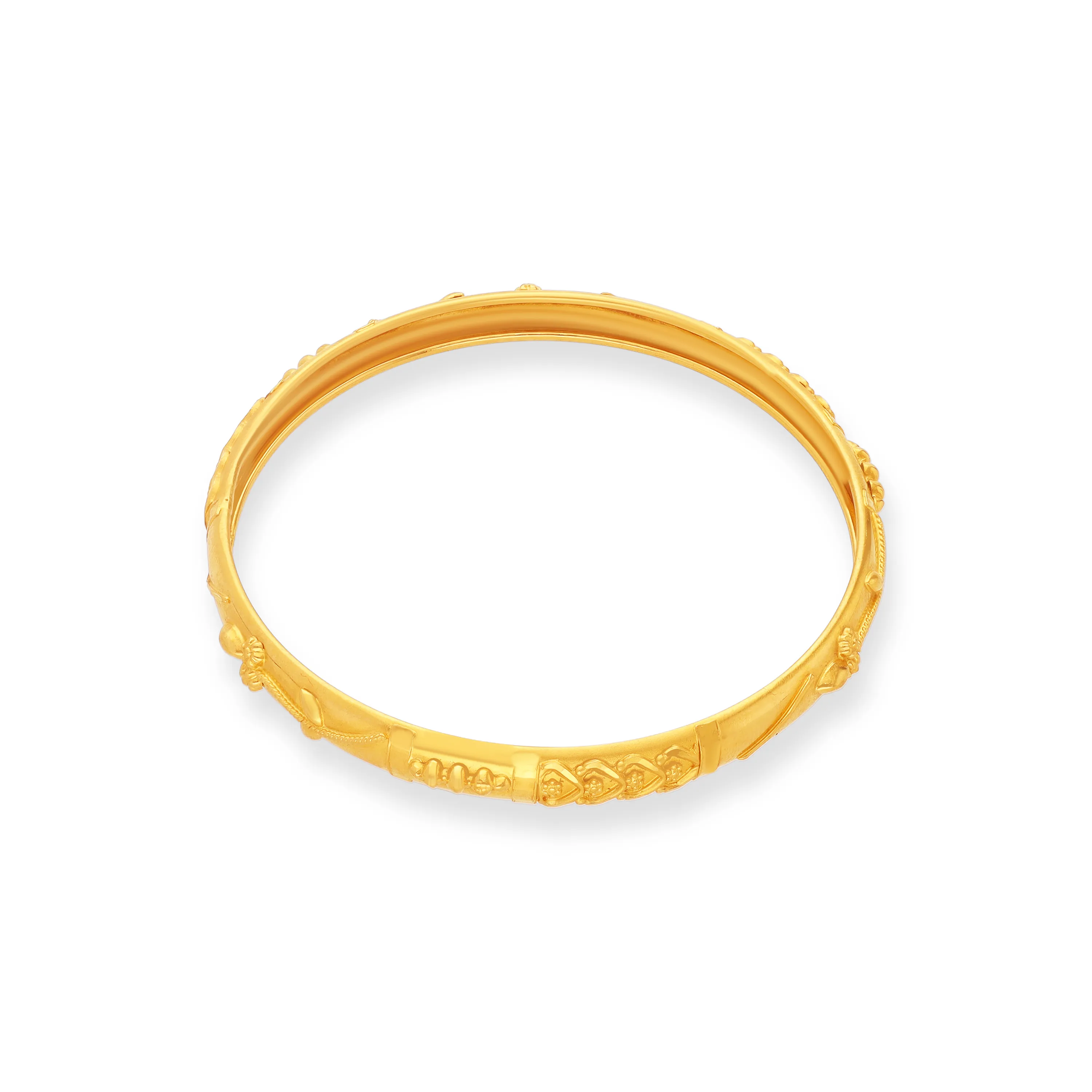 Classic Finely Detailed And Crafted 22KT Gold Baby Bangles