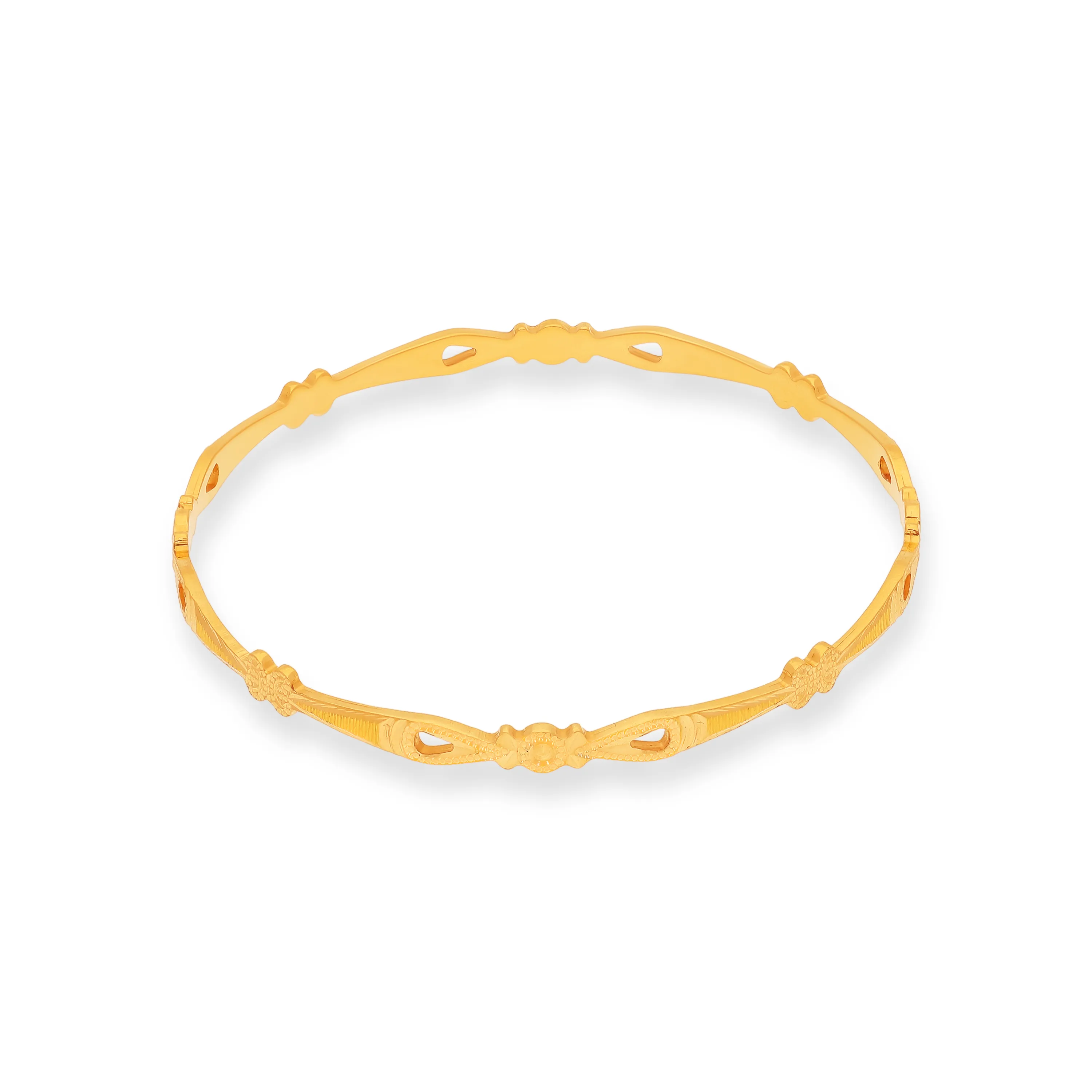 Classic Finely Detailed And Crafted 22KT Gold Bangles For Women
