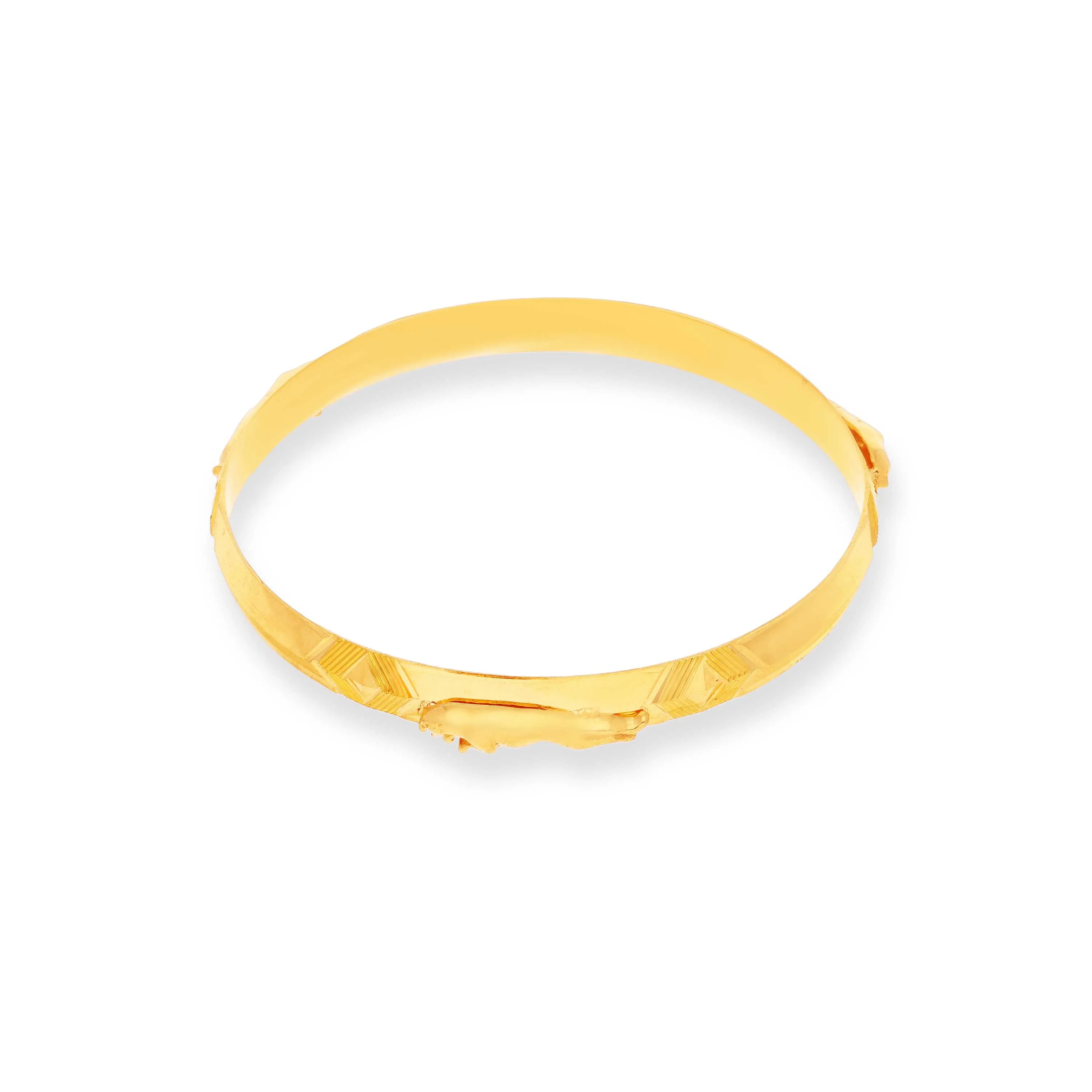 Detailed And Crafted 22KT Gold Baby Bangles