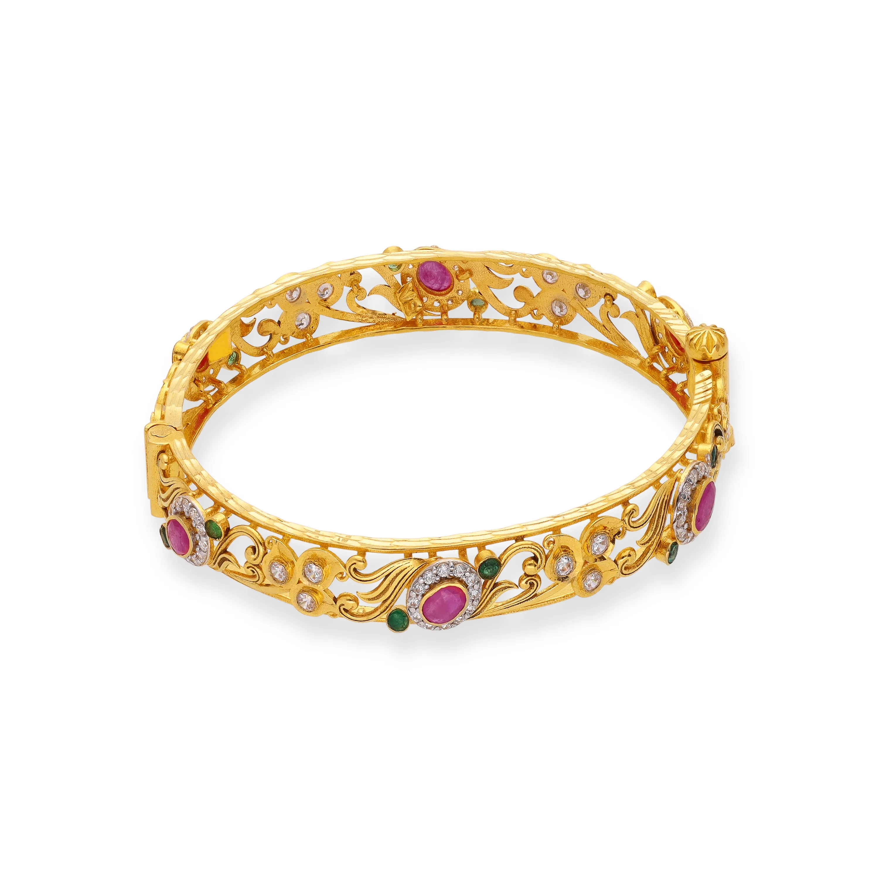 Classic Finely Detailed And Crafted 22KT Gold Baby Bangles