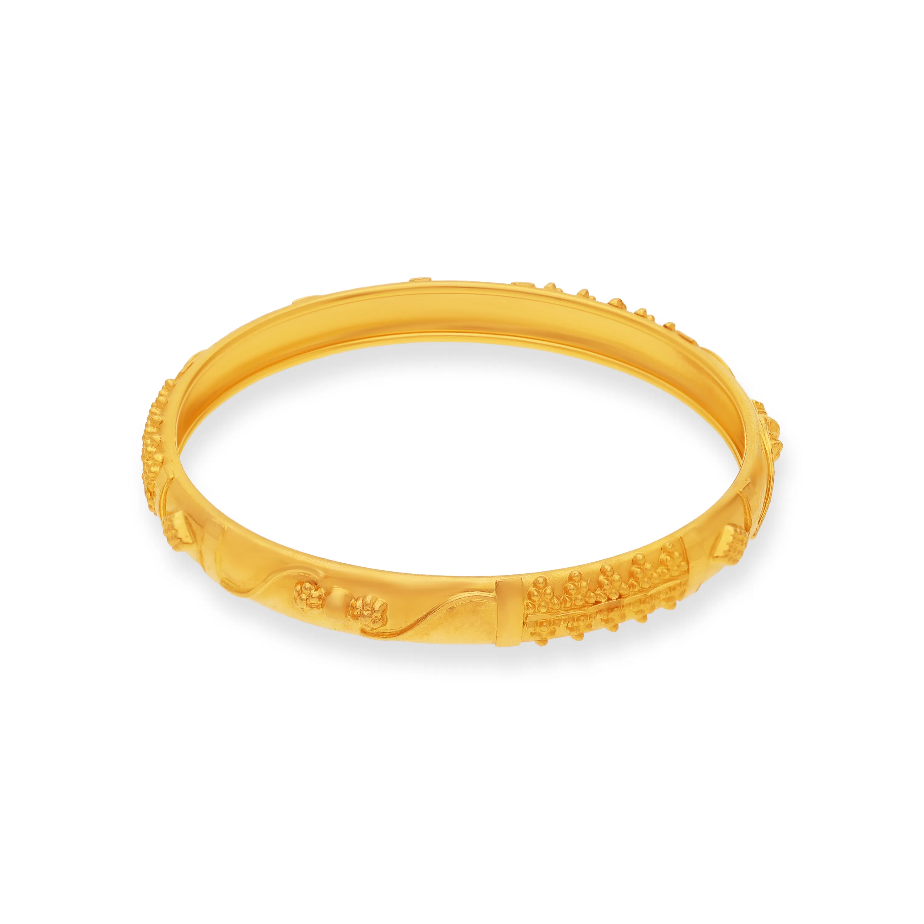 Classic Finely Detailed And Crafted 22KT Gold Baby Bangles