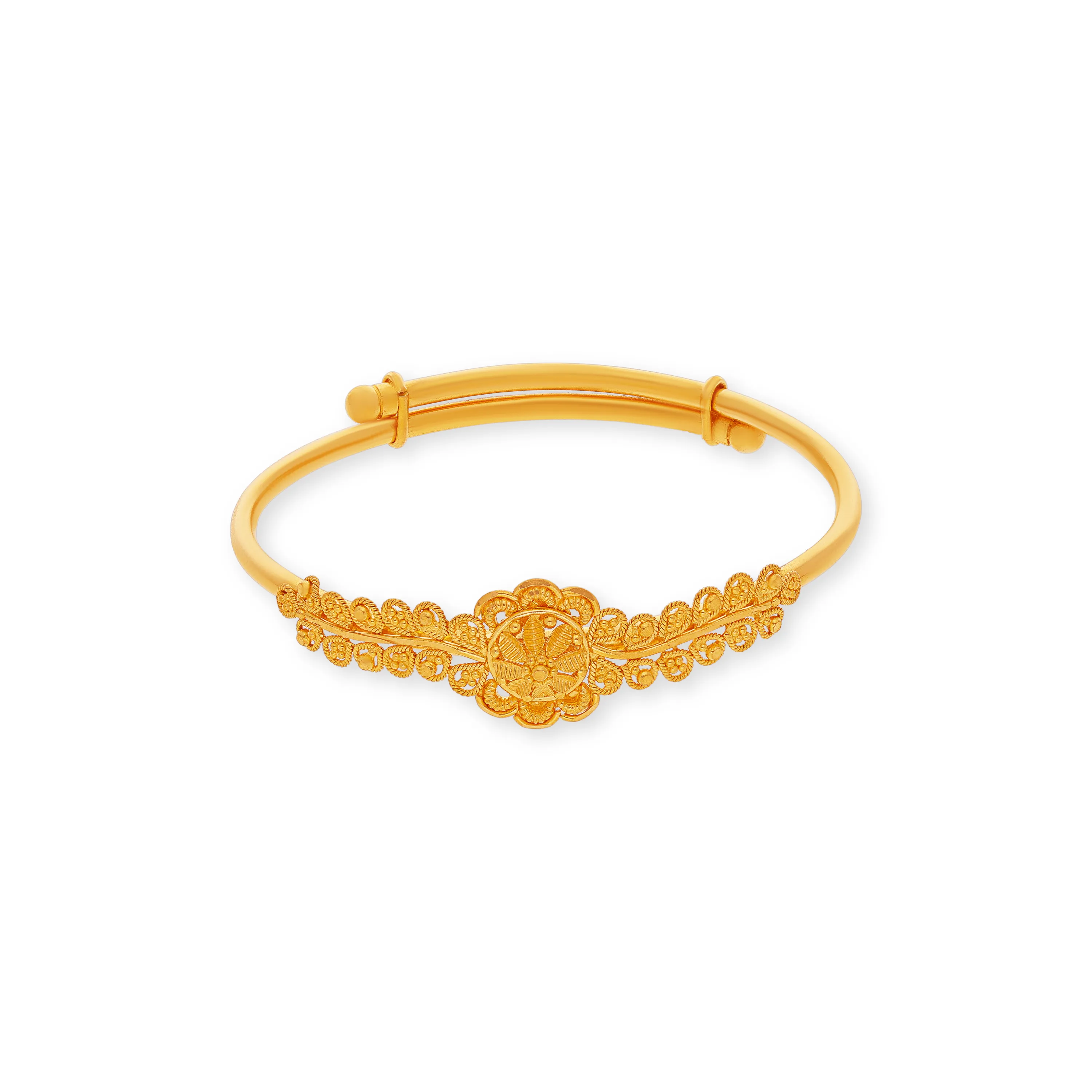 Classic Finely Detailed And Crafted 22KT Gold Baby Bangles