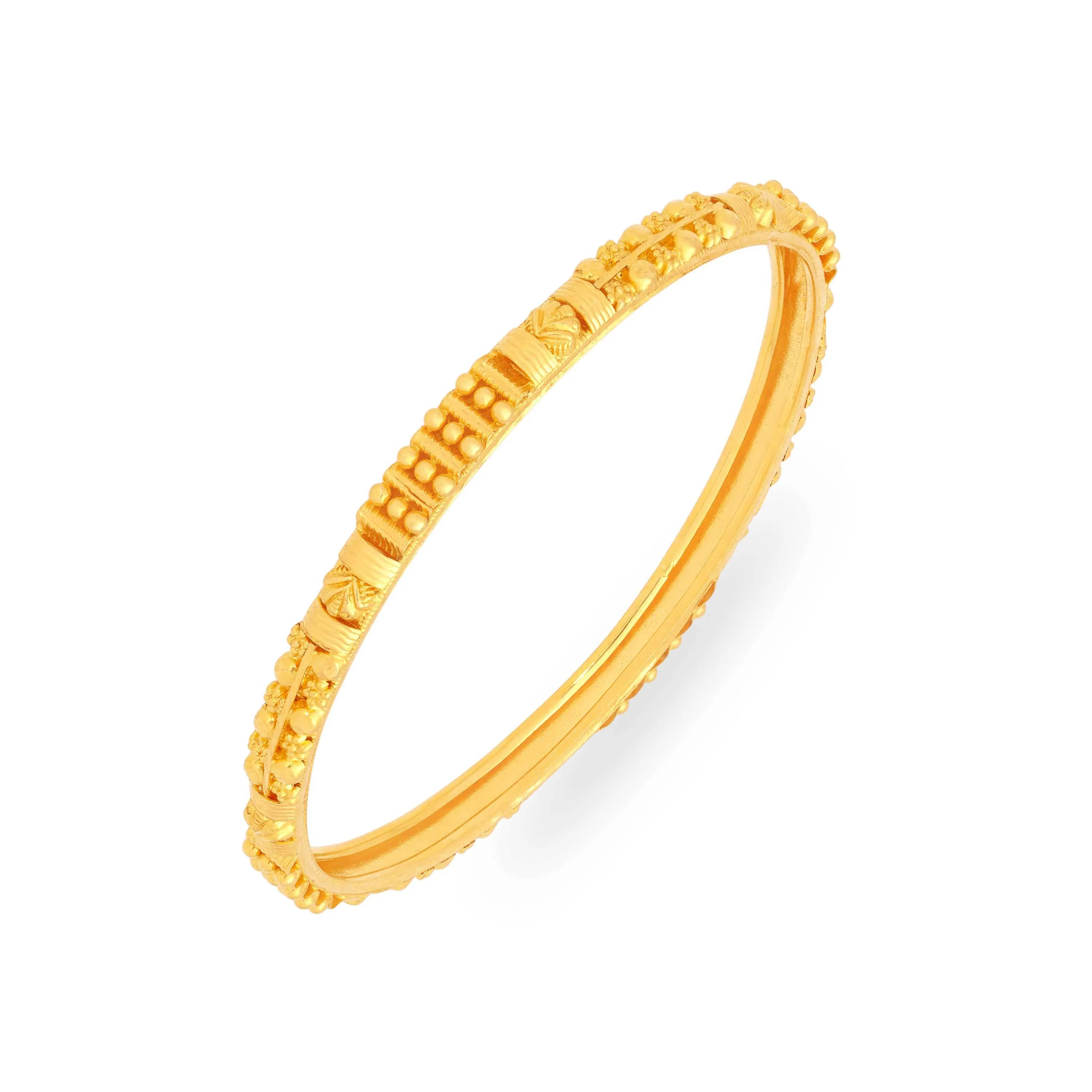 Fancy Gorgeously Detailed And Crafted 22KT Gold Bangles