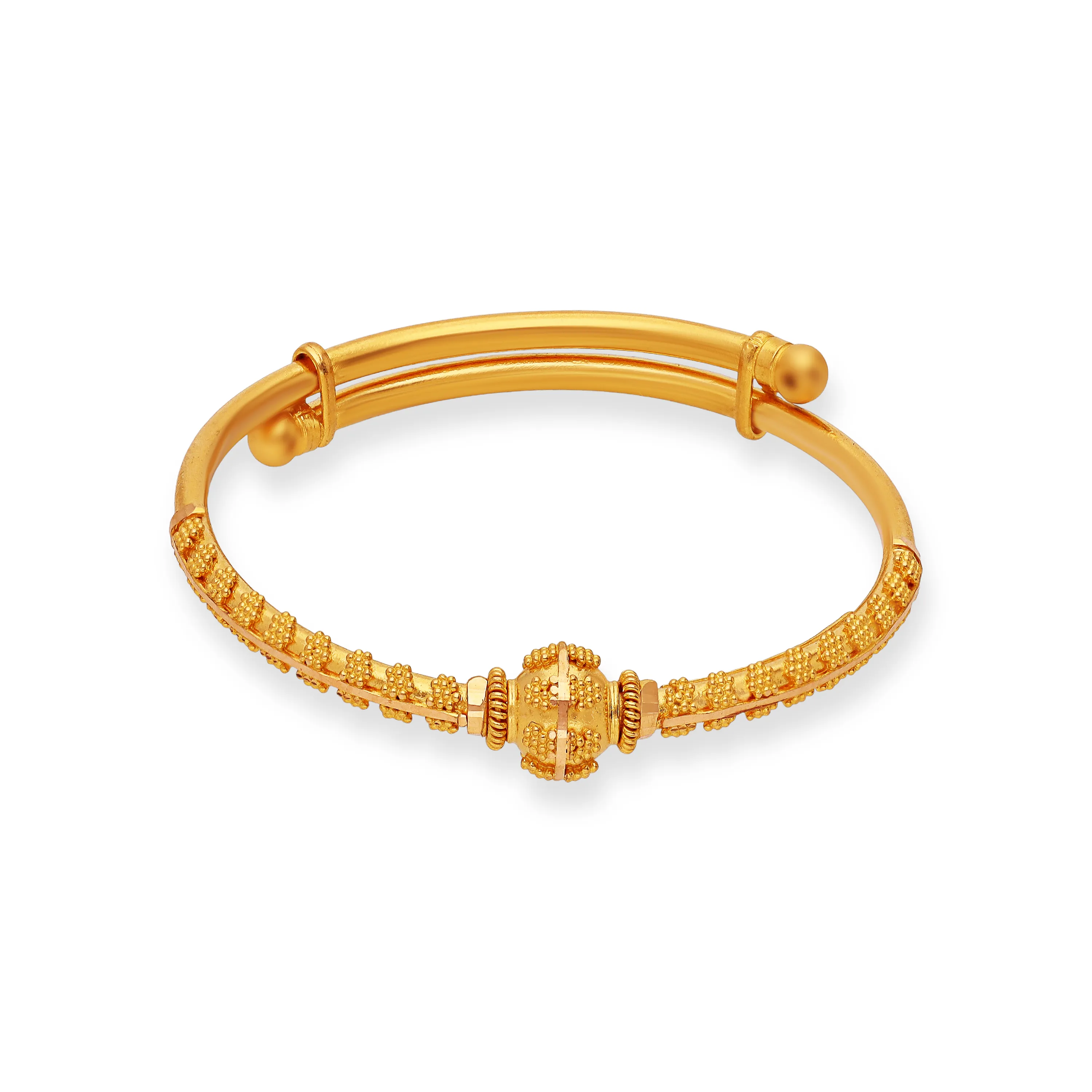 Classic Finely Detailed And Crafted 22KT Gold Baby Bangles
