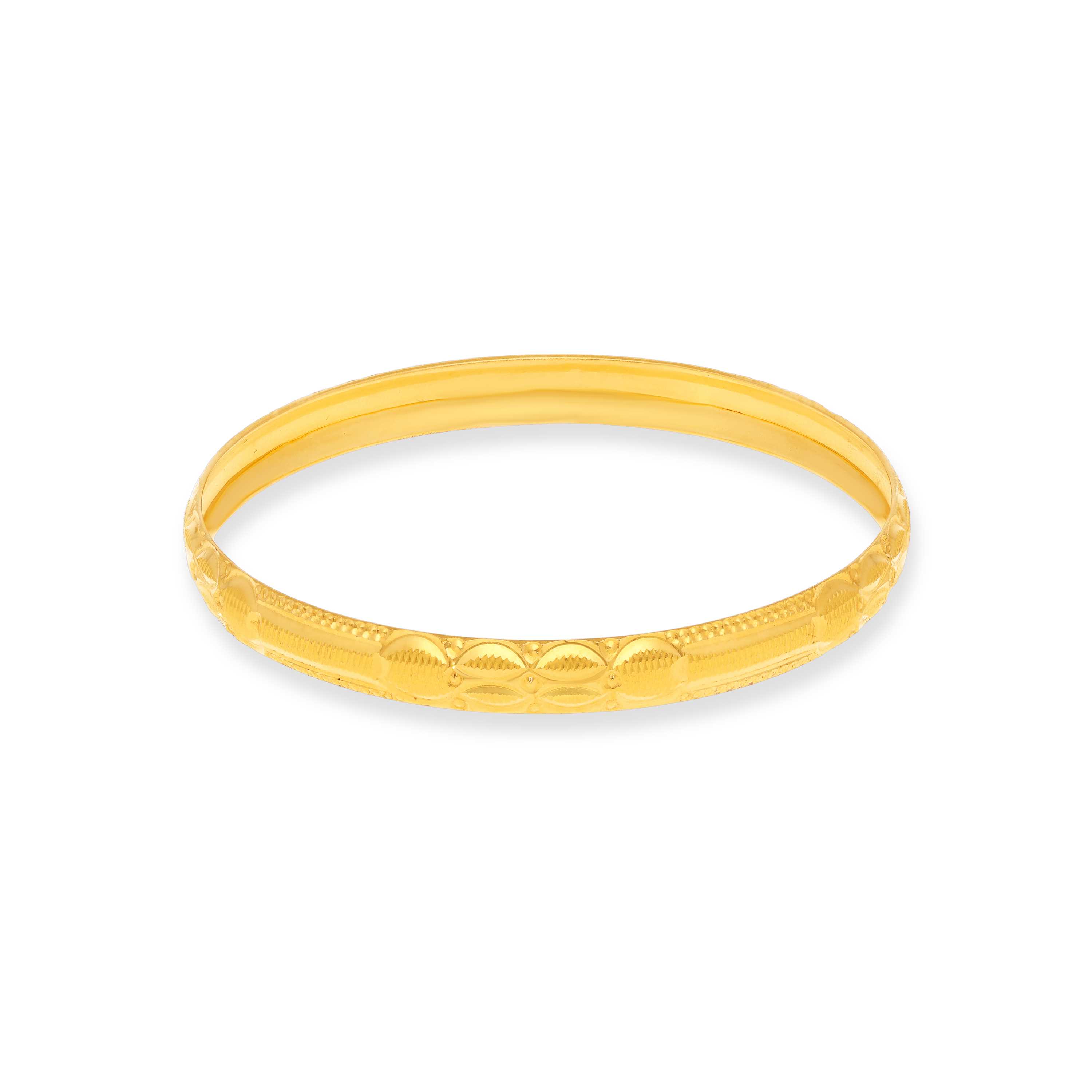 Casual Wear Gorgeously Detailed 22KT Gold Bangles For Women