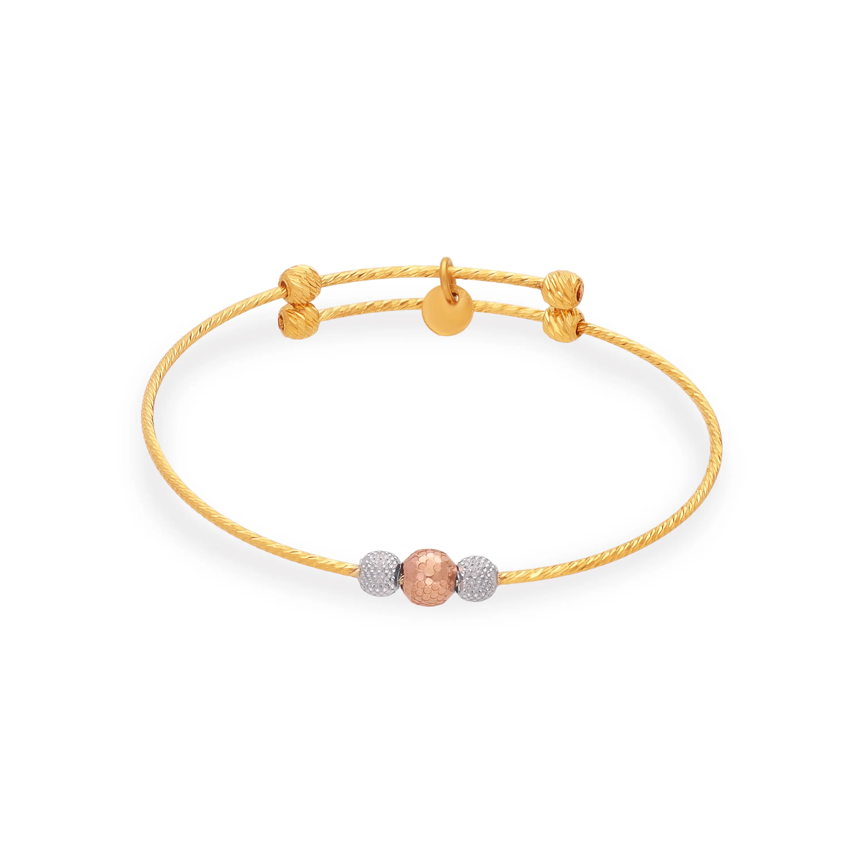 Classic Finely Detailed And Crafted 22KT Gold Baby Bangles