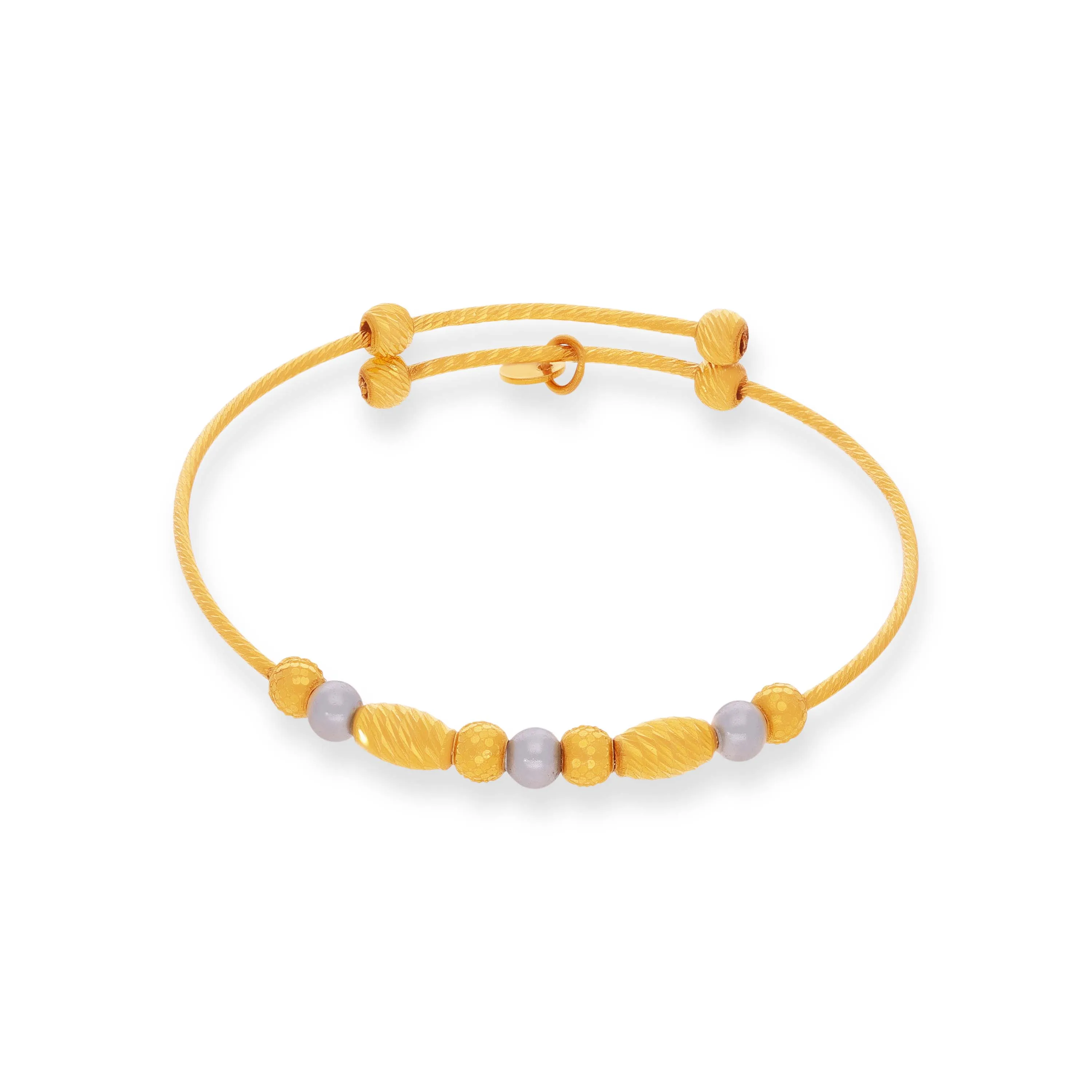 Classic Finely Detailed And Crafted 22KT Gold Baby Bangles