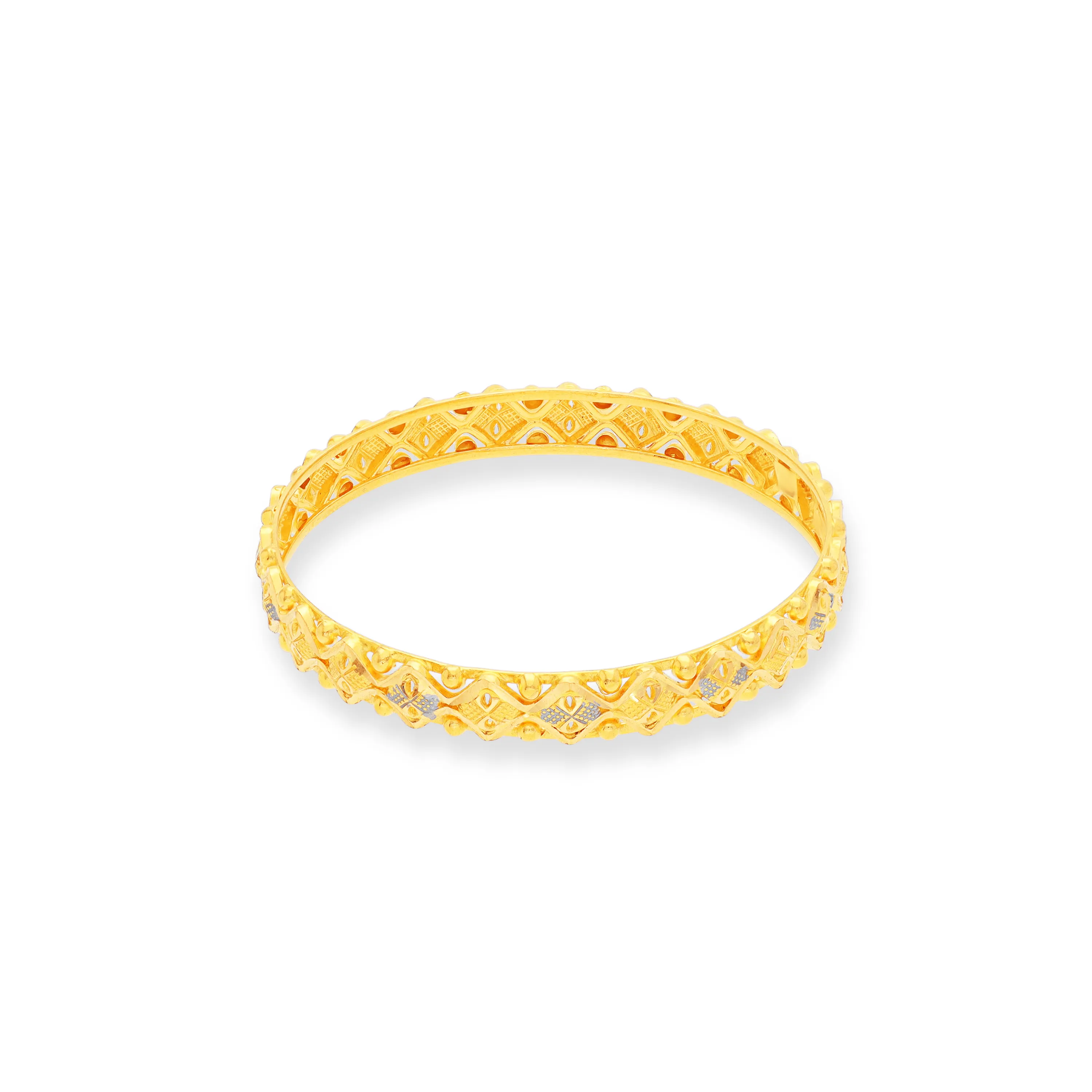 Classic Finely Detailed And Crafted 22KT Gold Baby Bangles