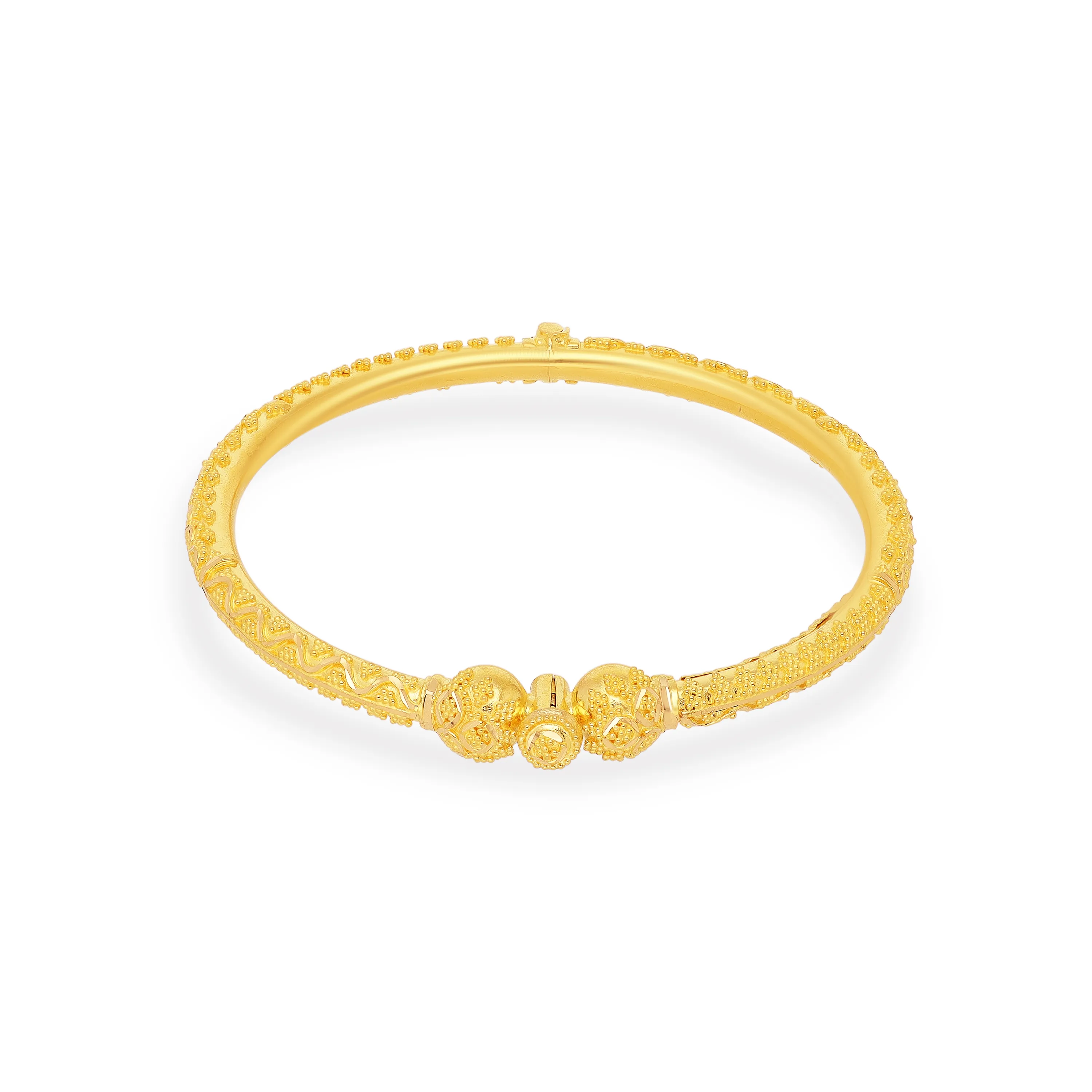 Classic Finely Detailed And Crafted 22KT Gold Baby Bangles