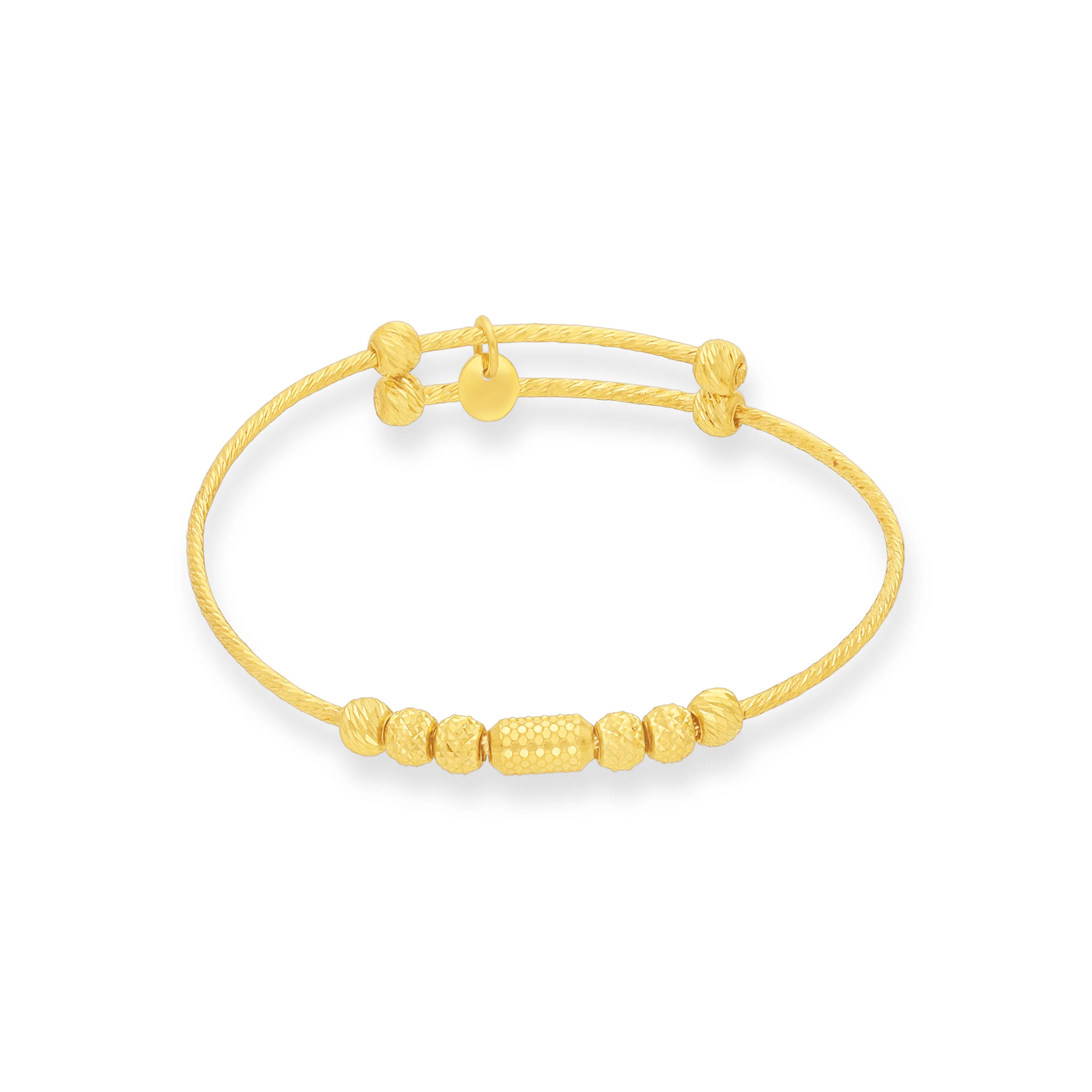 Classic Finely Detailed And Crafted 22KT Gold Baby Bangles