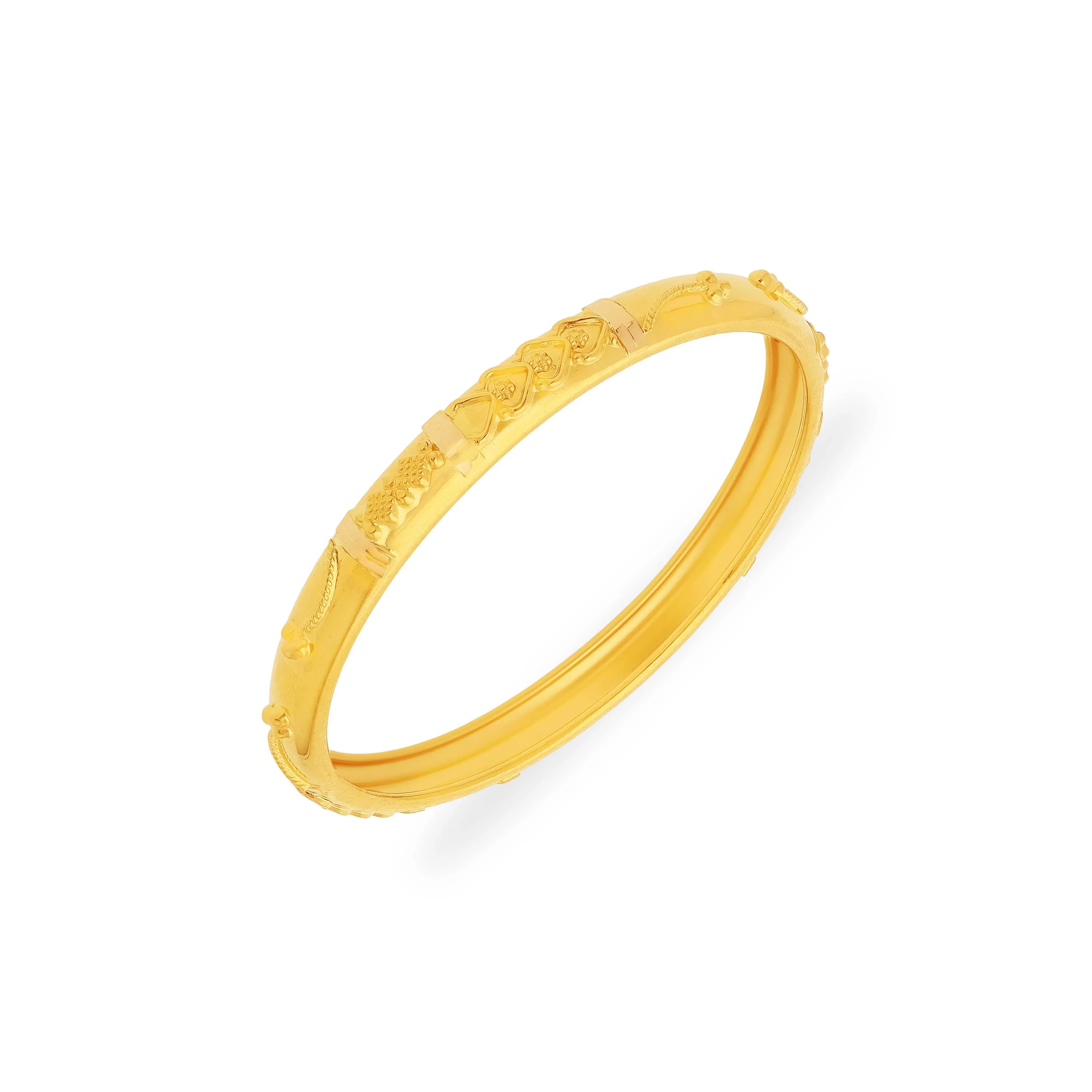 Detailed And Crafted 22KT Gold Baby Bangles
