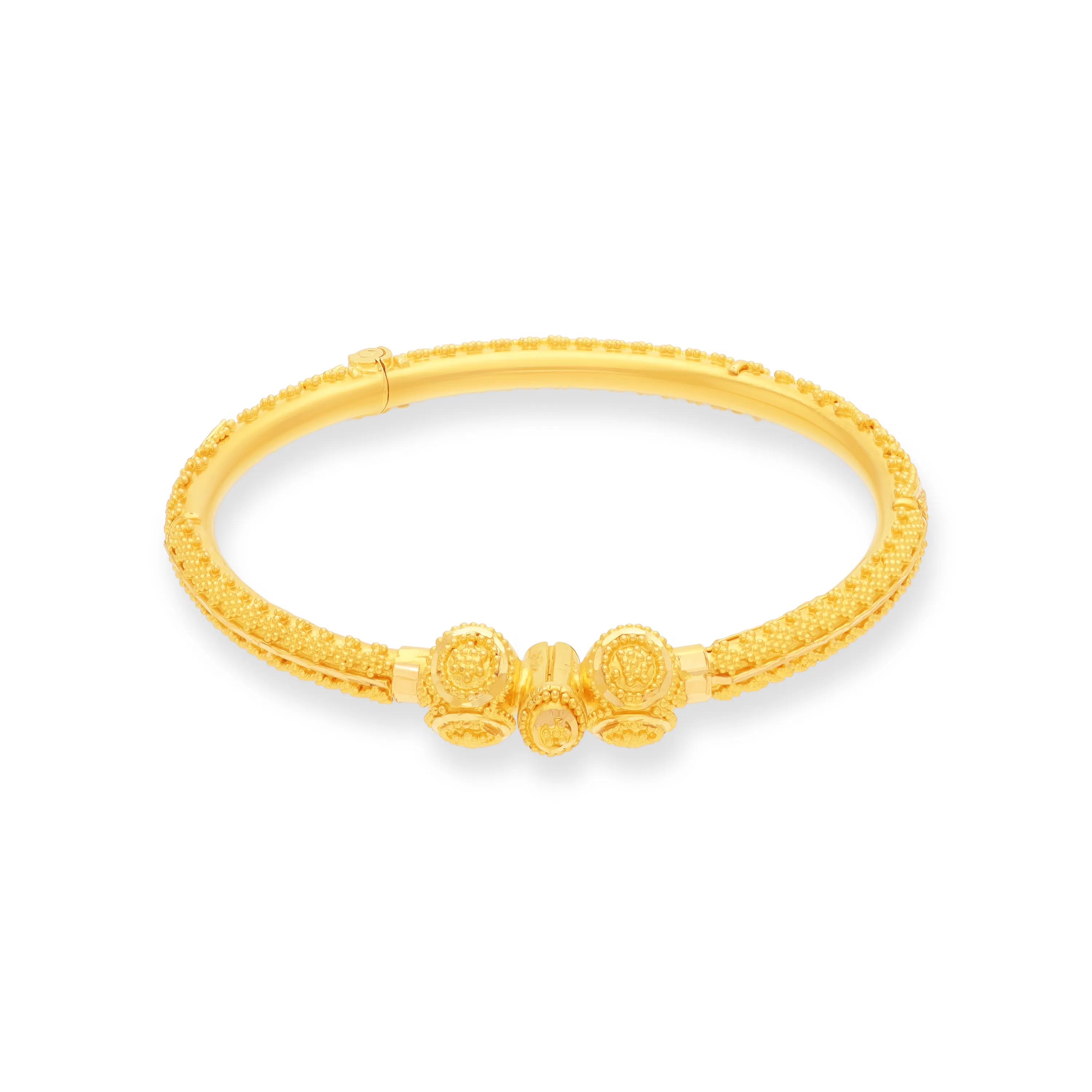 Classic Finely Detailed And Crafted 22KT Gold Baby Bangles