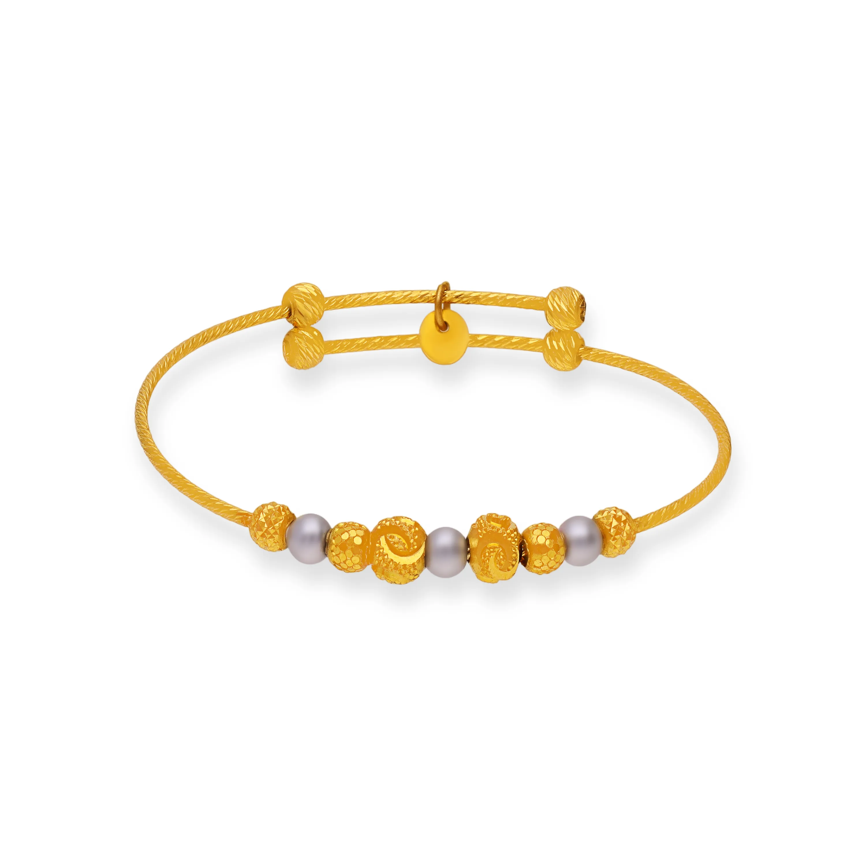 Classic Finely Detailed And Crafted 22KT Gold Baby Bangles