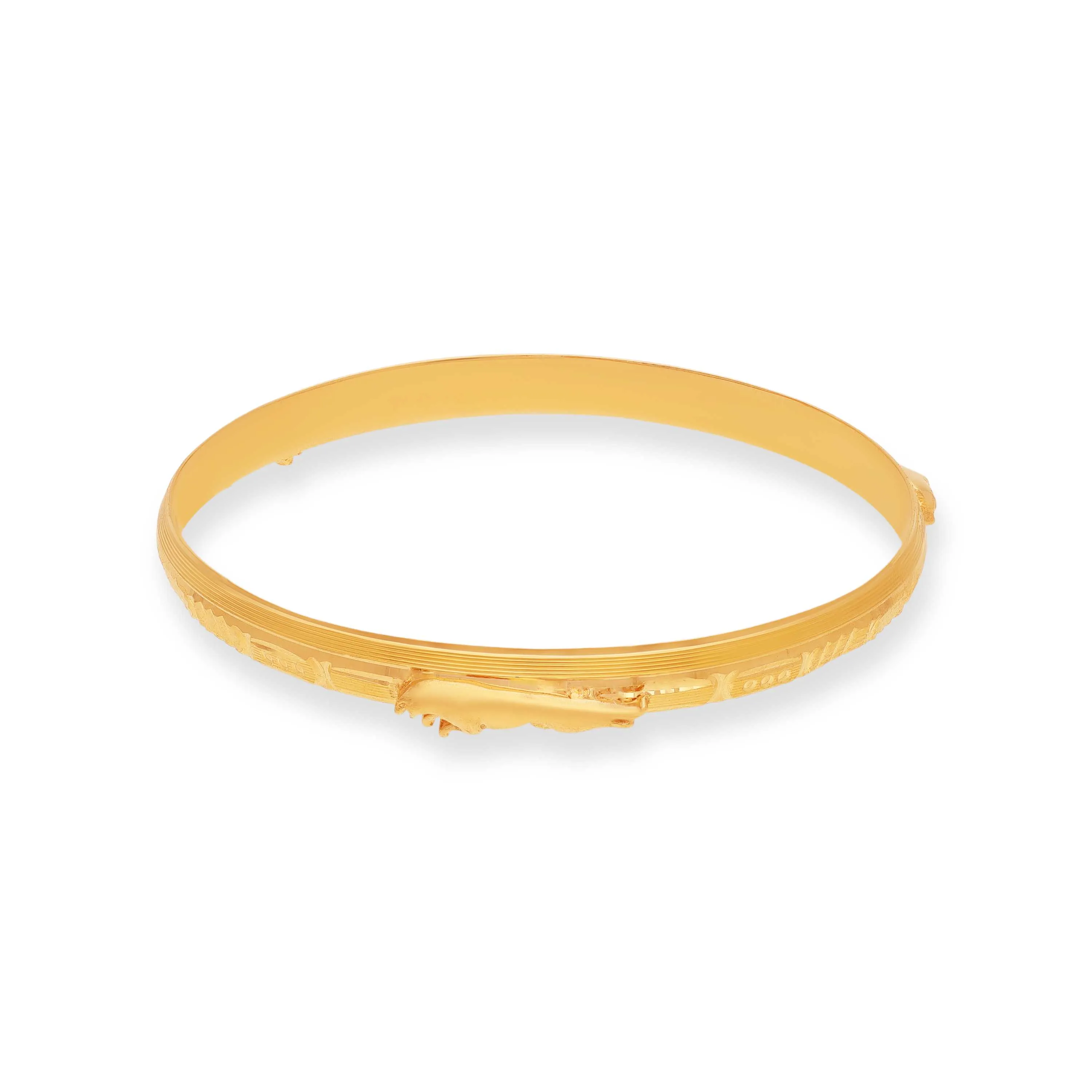 Classic Finely Detailed And Crafted 22KT Gold Baby Bangles