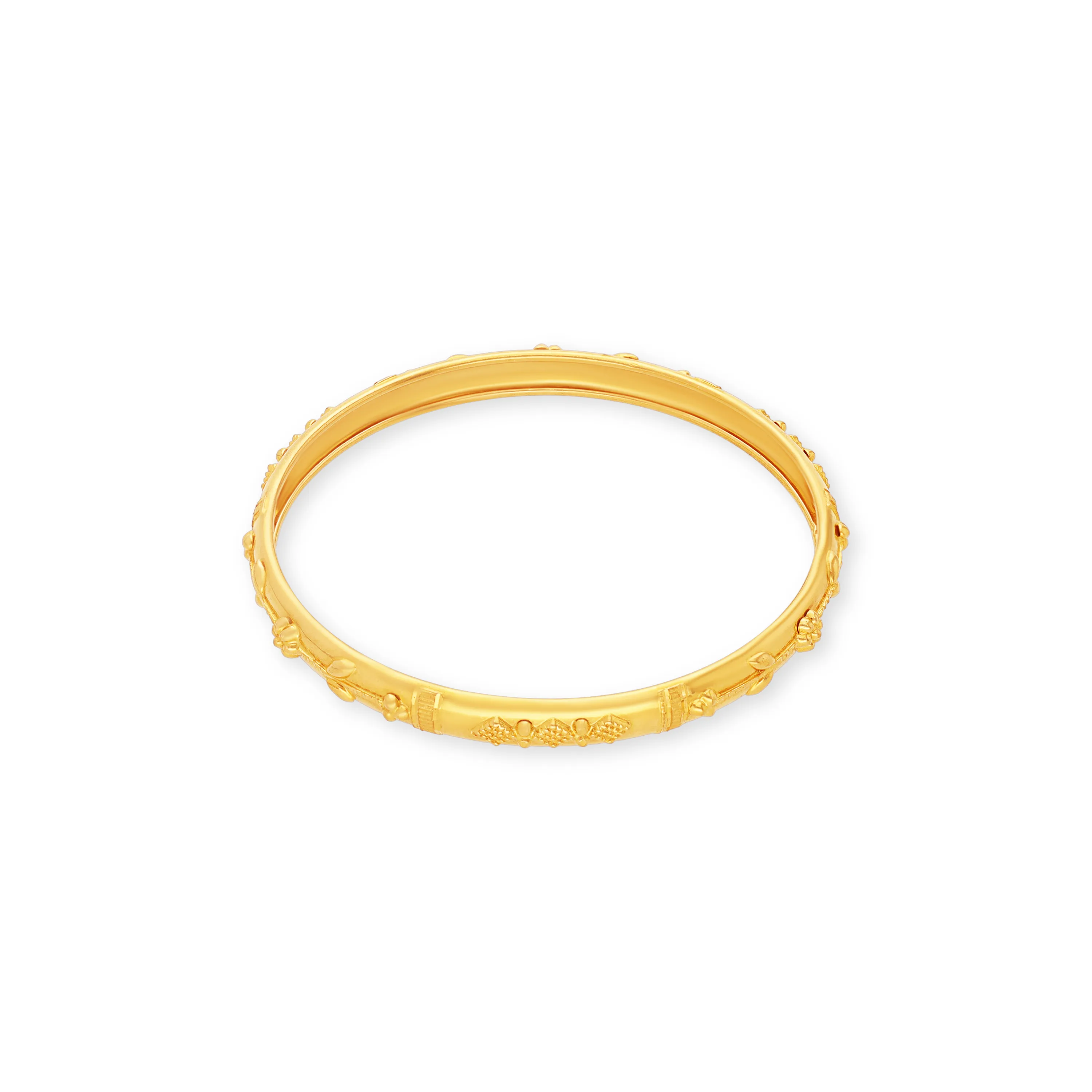 Classic Finely Detailed And Crafted 22KT Gold Baby Bangles
