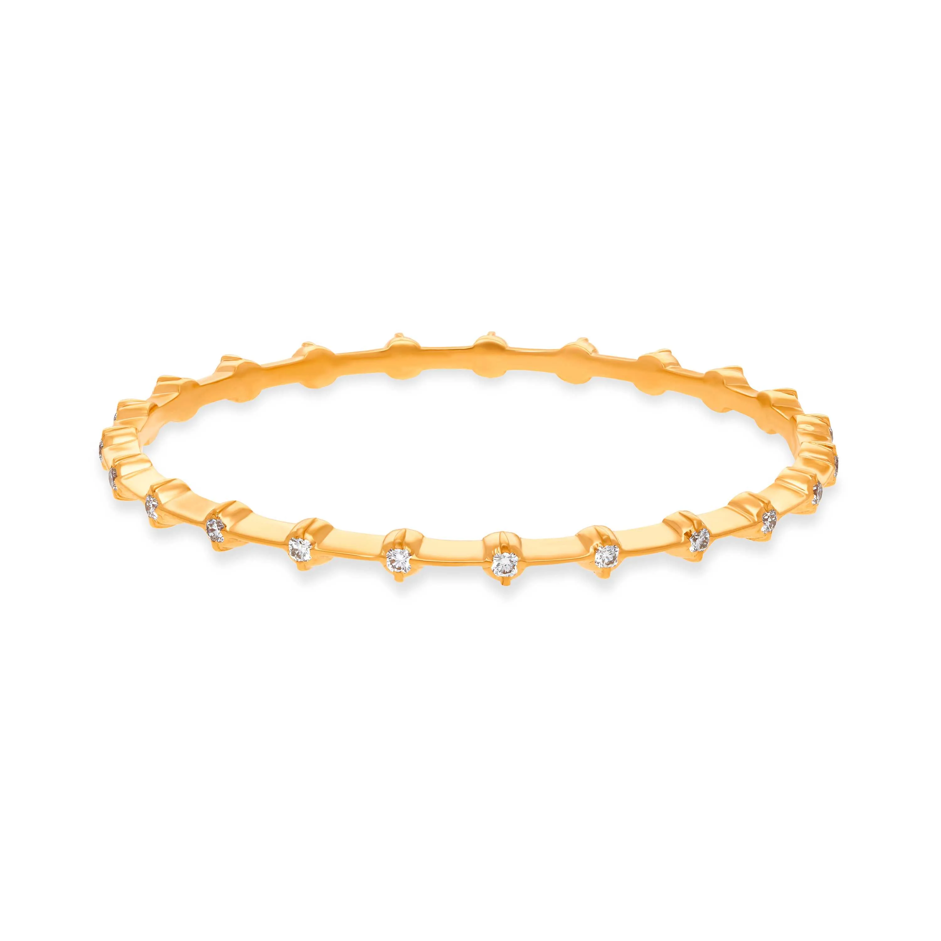 Traditional Diamond Bangles in 22KT Gold