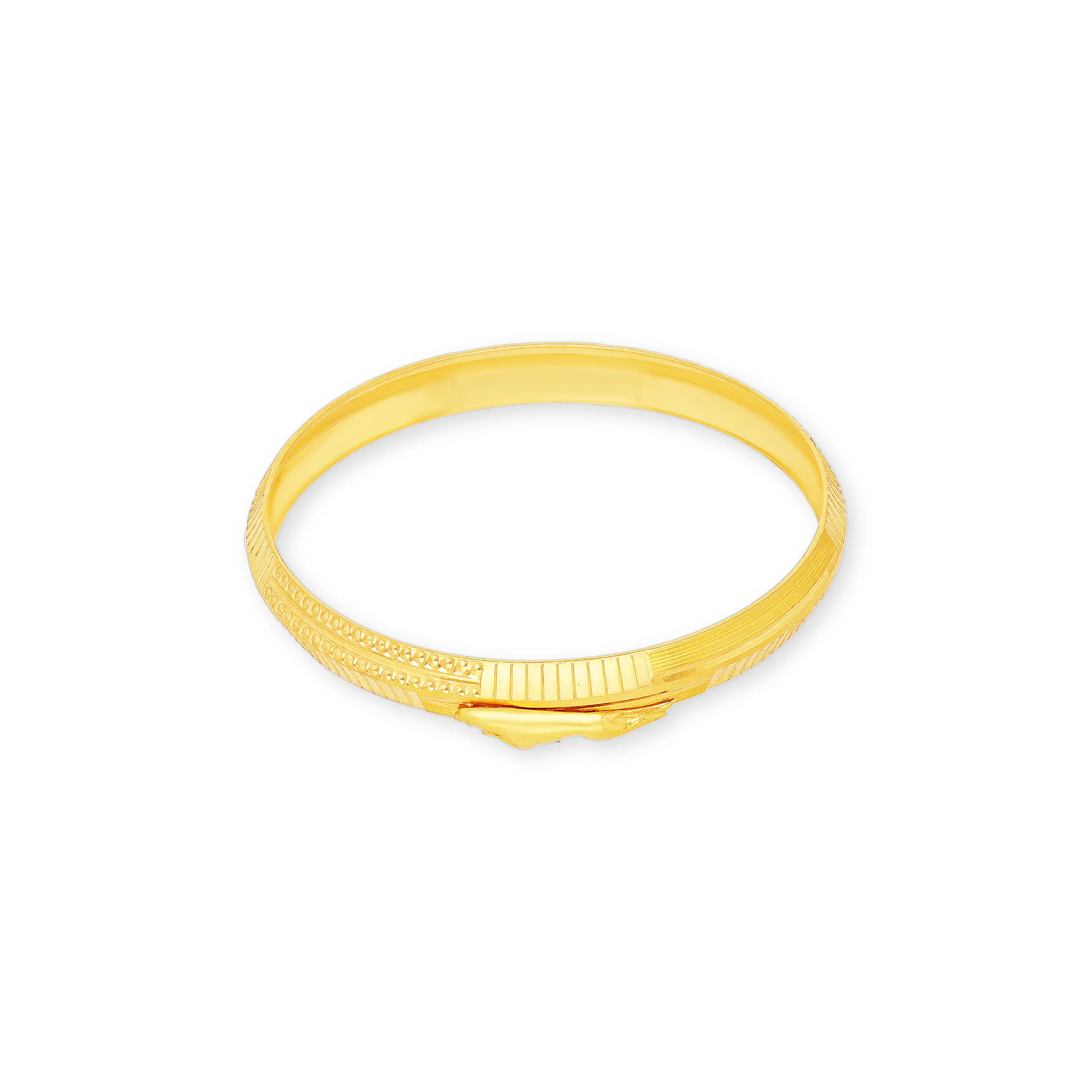 Classic Finely Detailed And Crafted 22KT Gold Baby Bangles