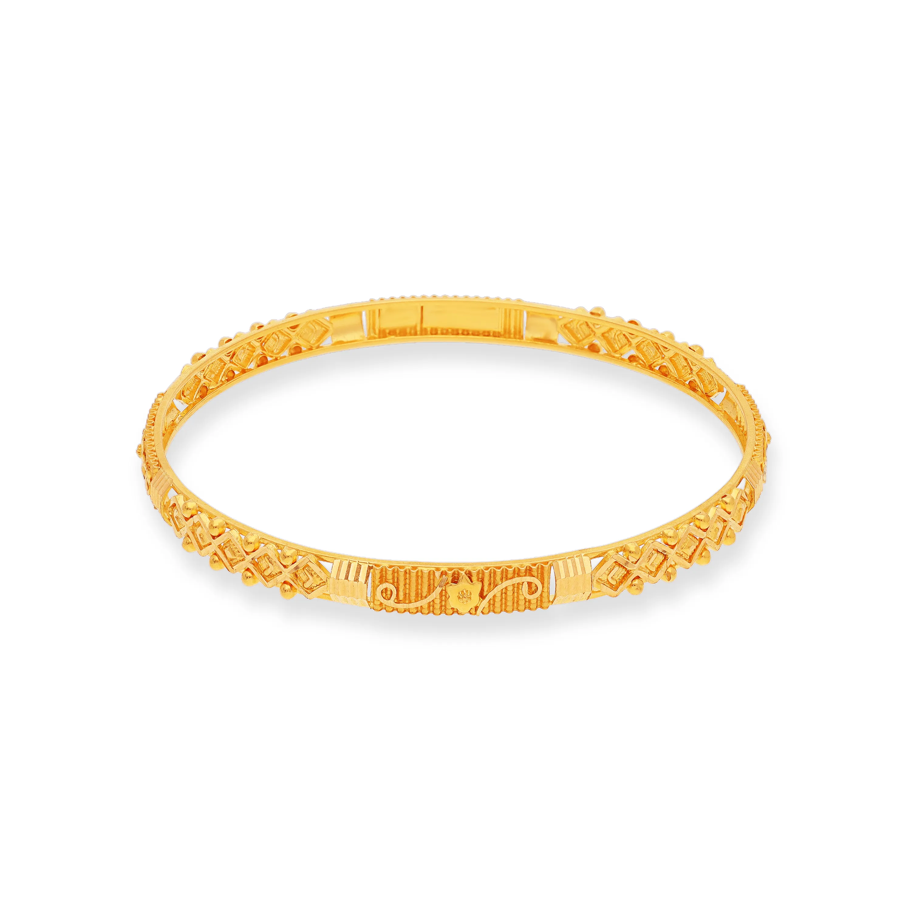 Classic Finely Detailed And Crafted 22KT Gold Bangles For Women