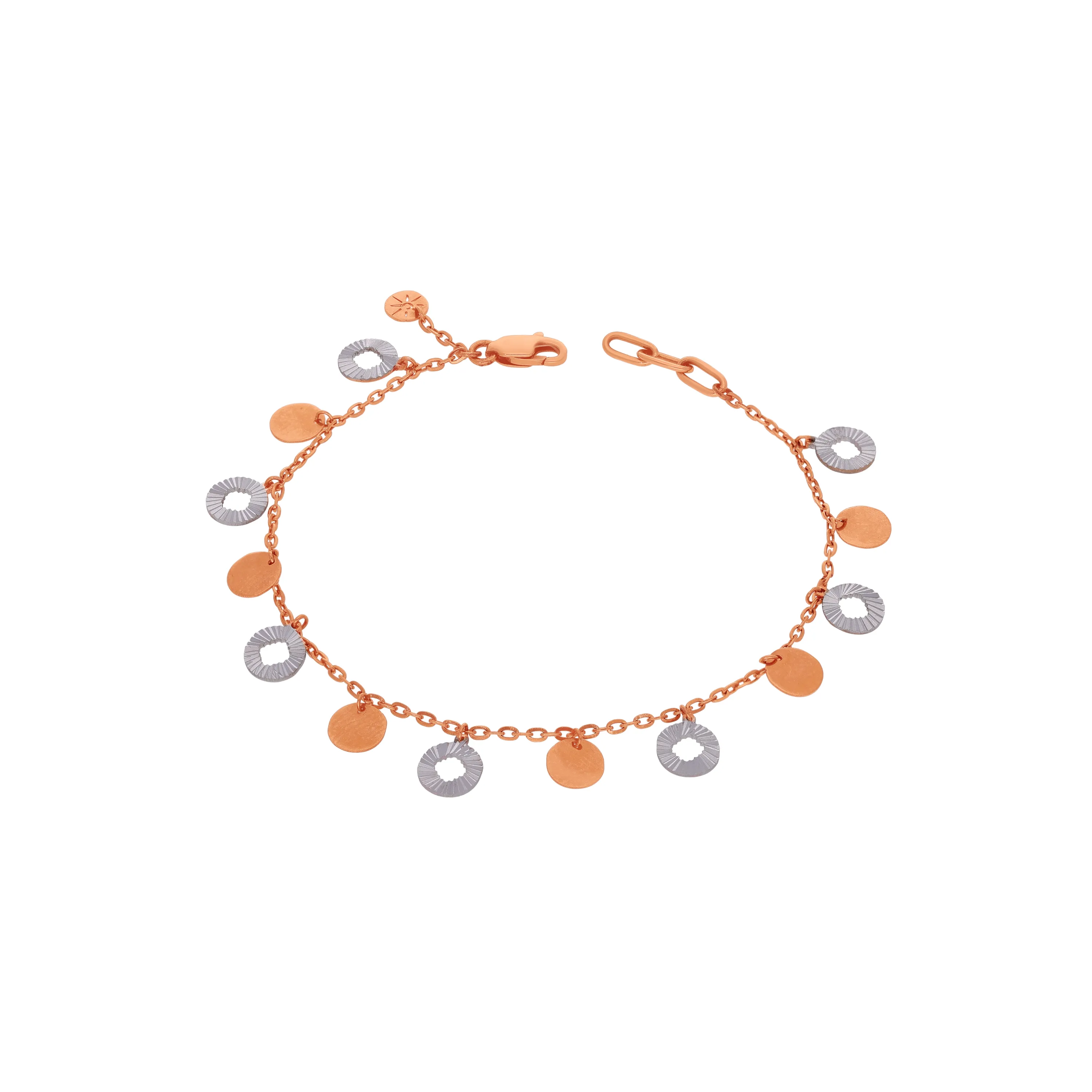 Fancy Finely Detailed And Crafted 18KT Rose Gold Bracelet For Women