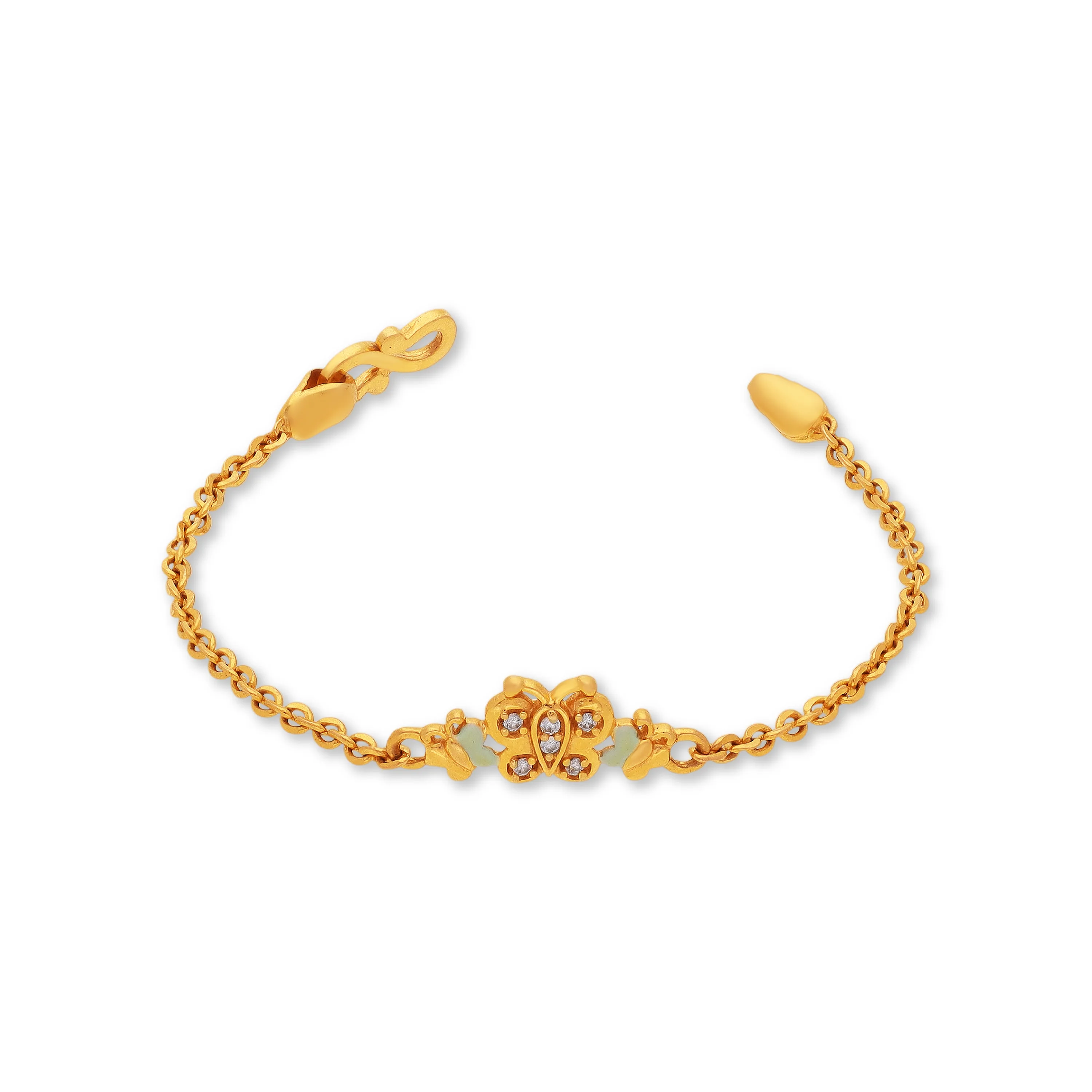 Studded & Detailed 22KT Gold Bracelet