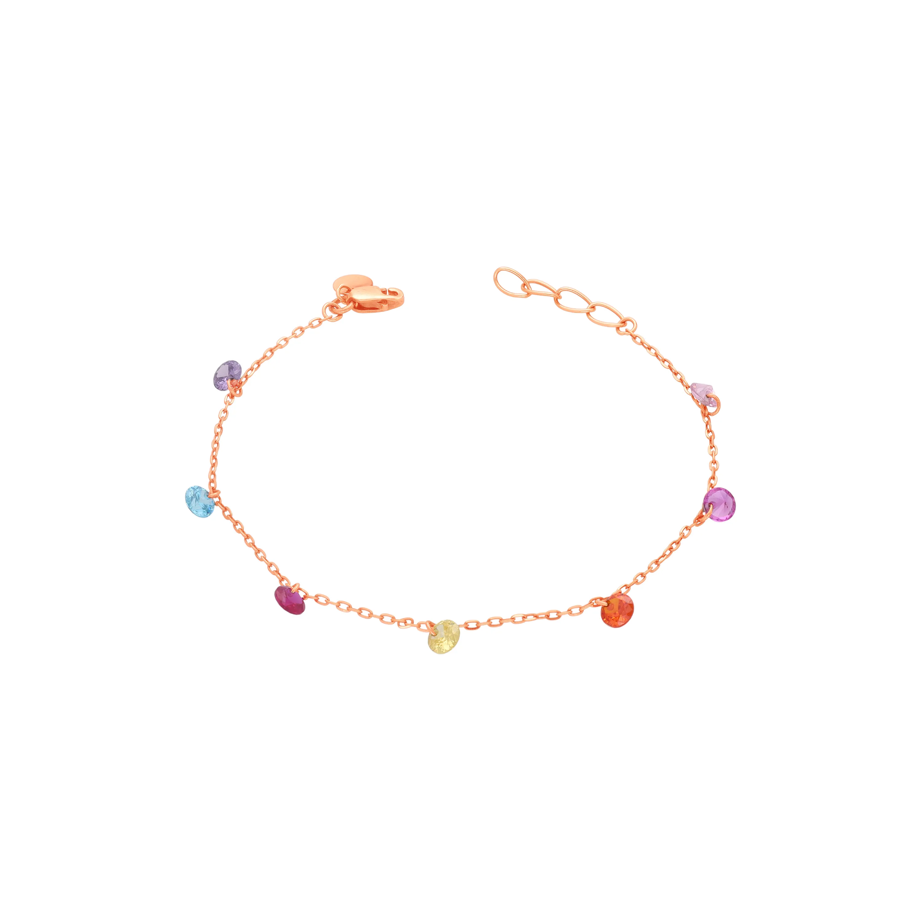 Fancy Finely Detailed 18KT Rose Gold Bracelet For Women