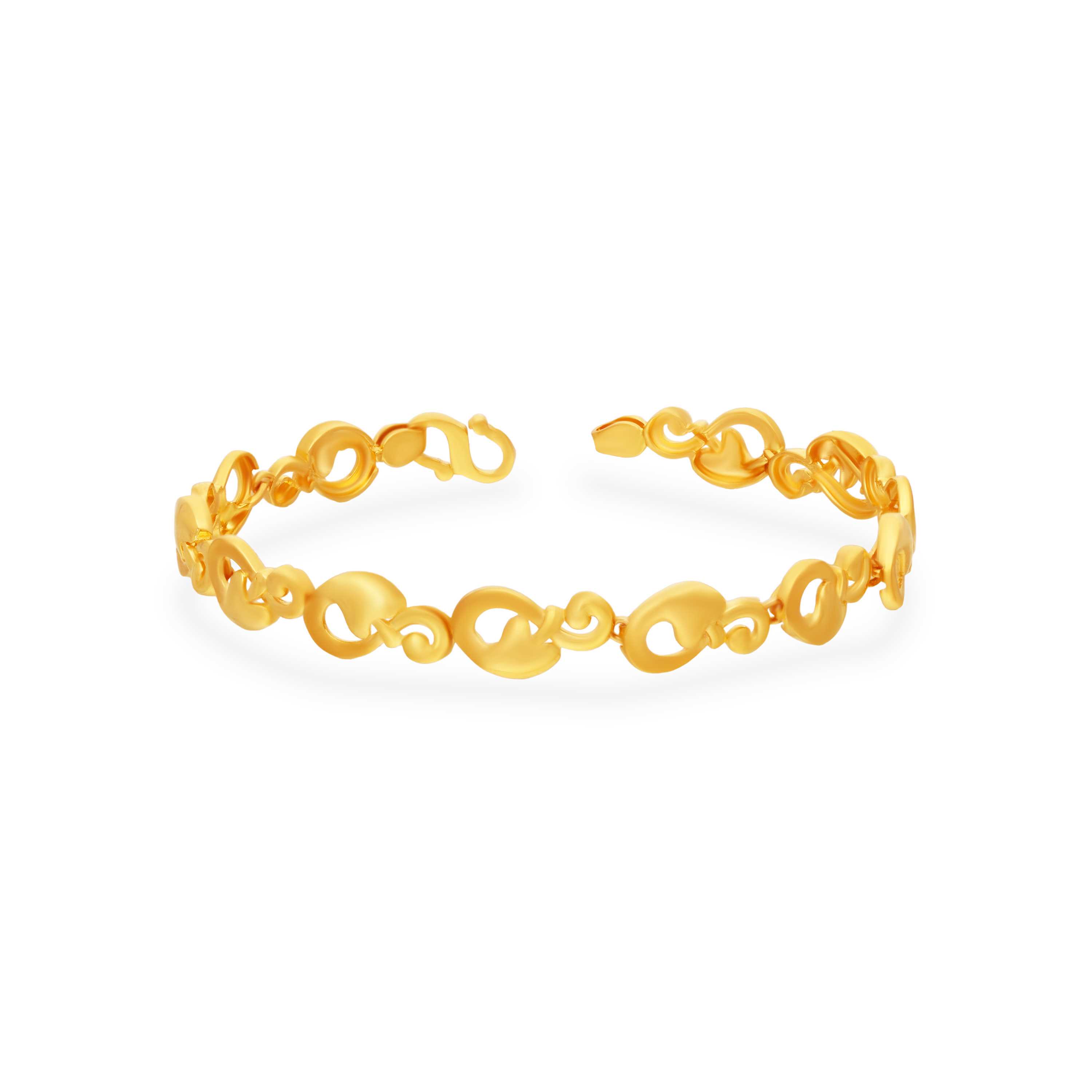 Specially Crafted Matte Finish 22KT Gold Bracelet For Women