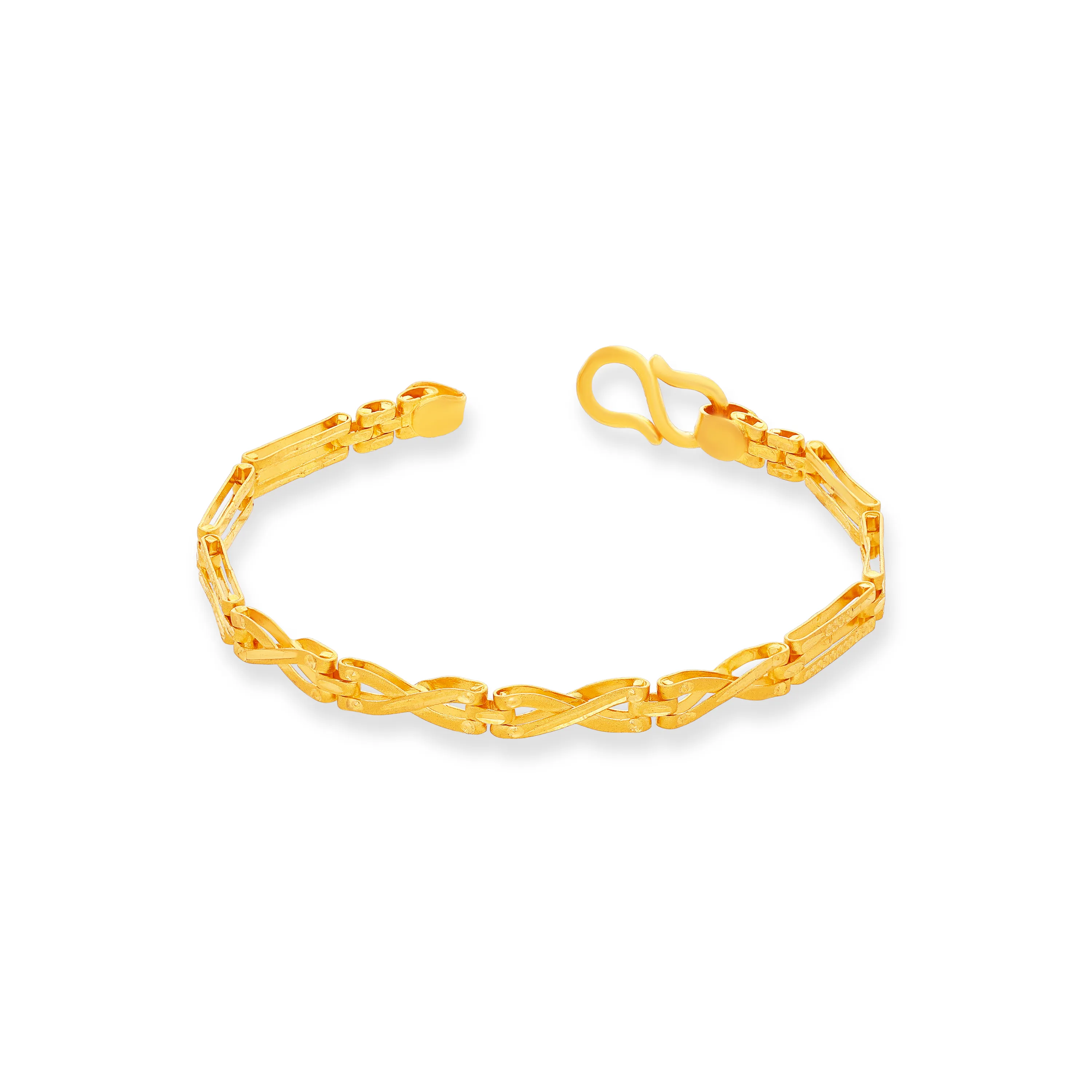 Classic Finely Detailed And Crafted 22KT Gold Bracelet For Kids