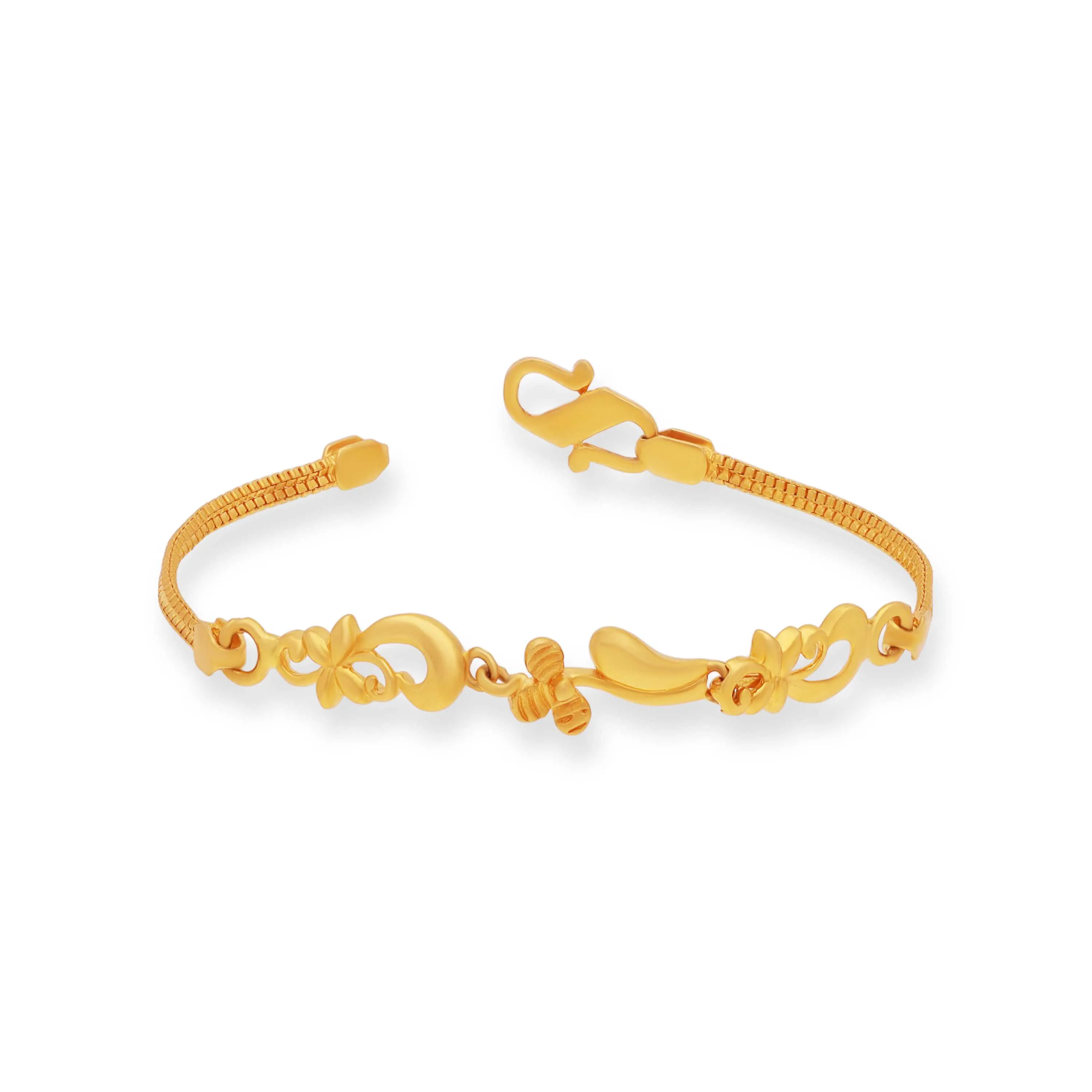 Specially Crafted And Matte Finished 22KT Gold Bracelet For Kids