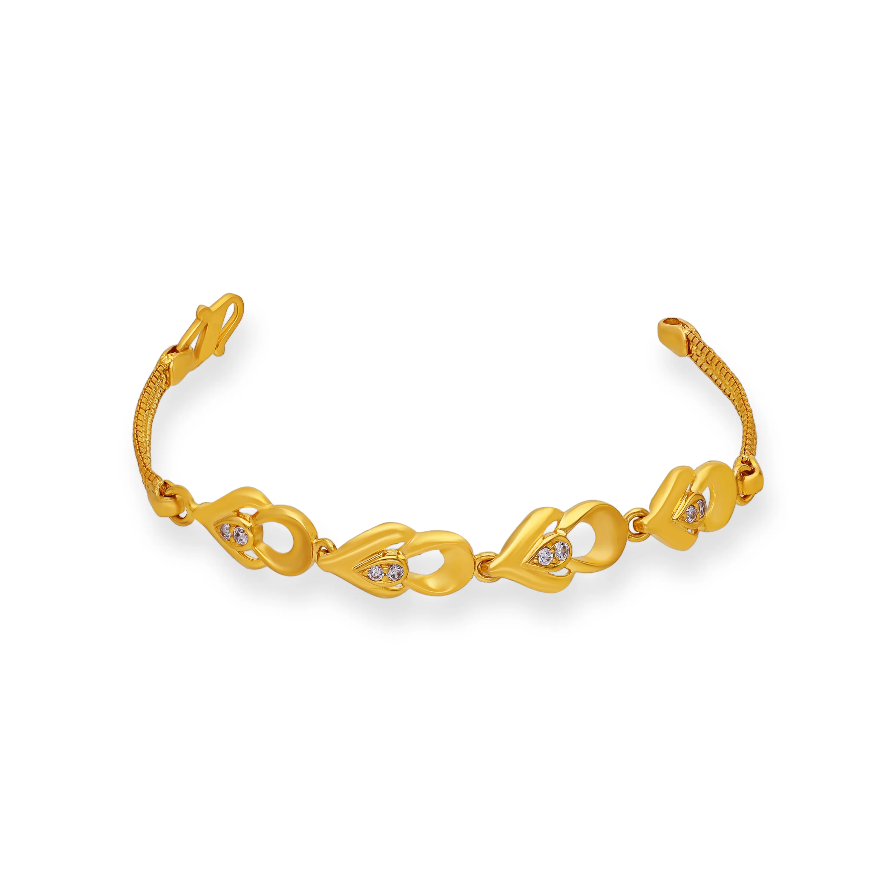 Studded & Detailed 22KT Gold Bracelet For Kids