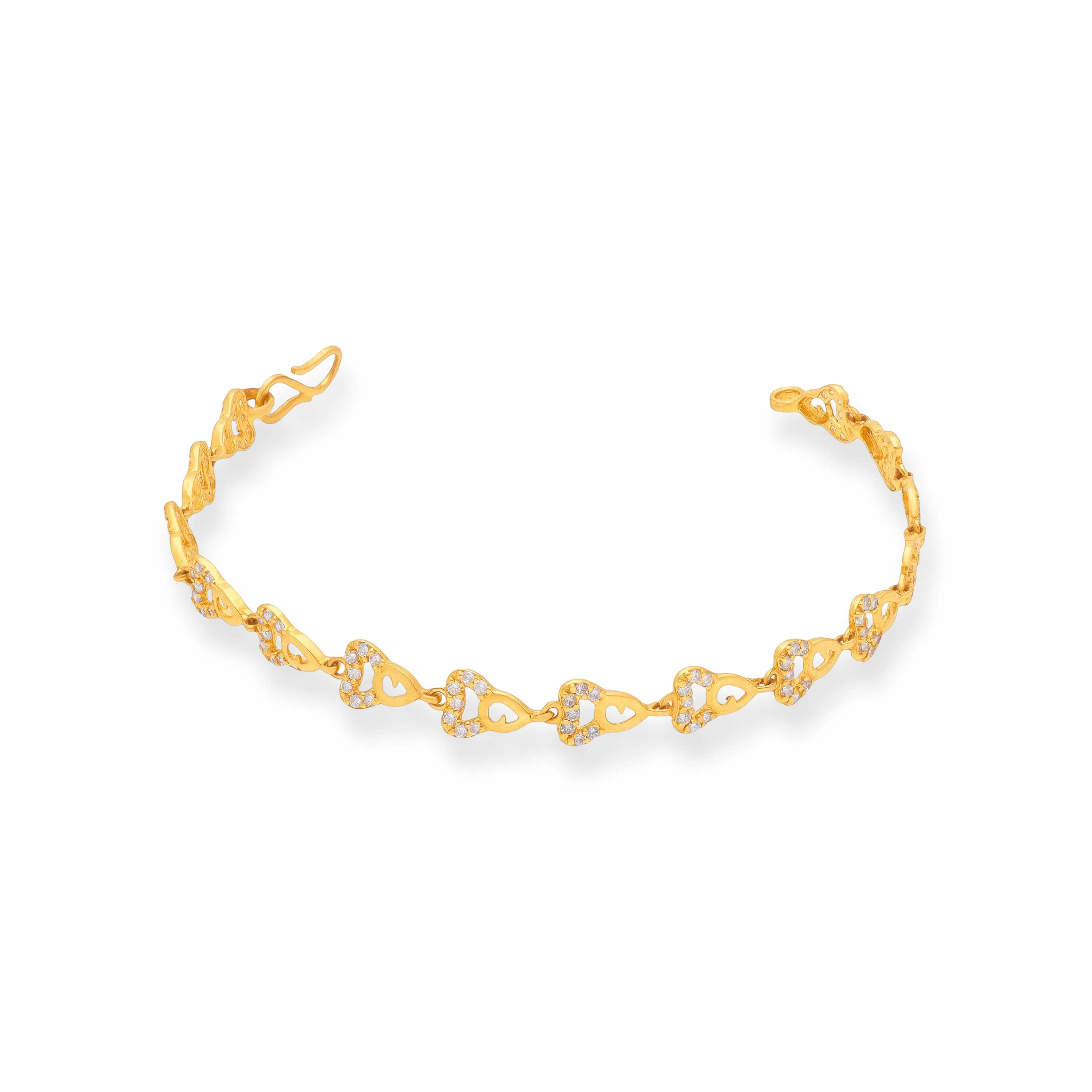 Sri Vogue Jewellers Bracelet 22ct Yellow Gold Fancy Cubic Zirconia