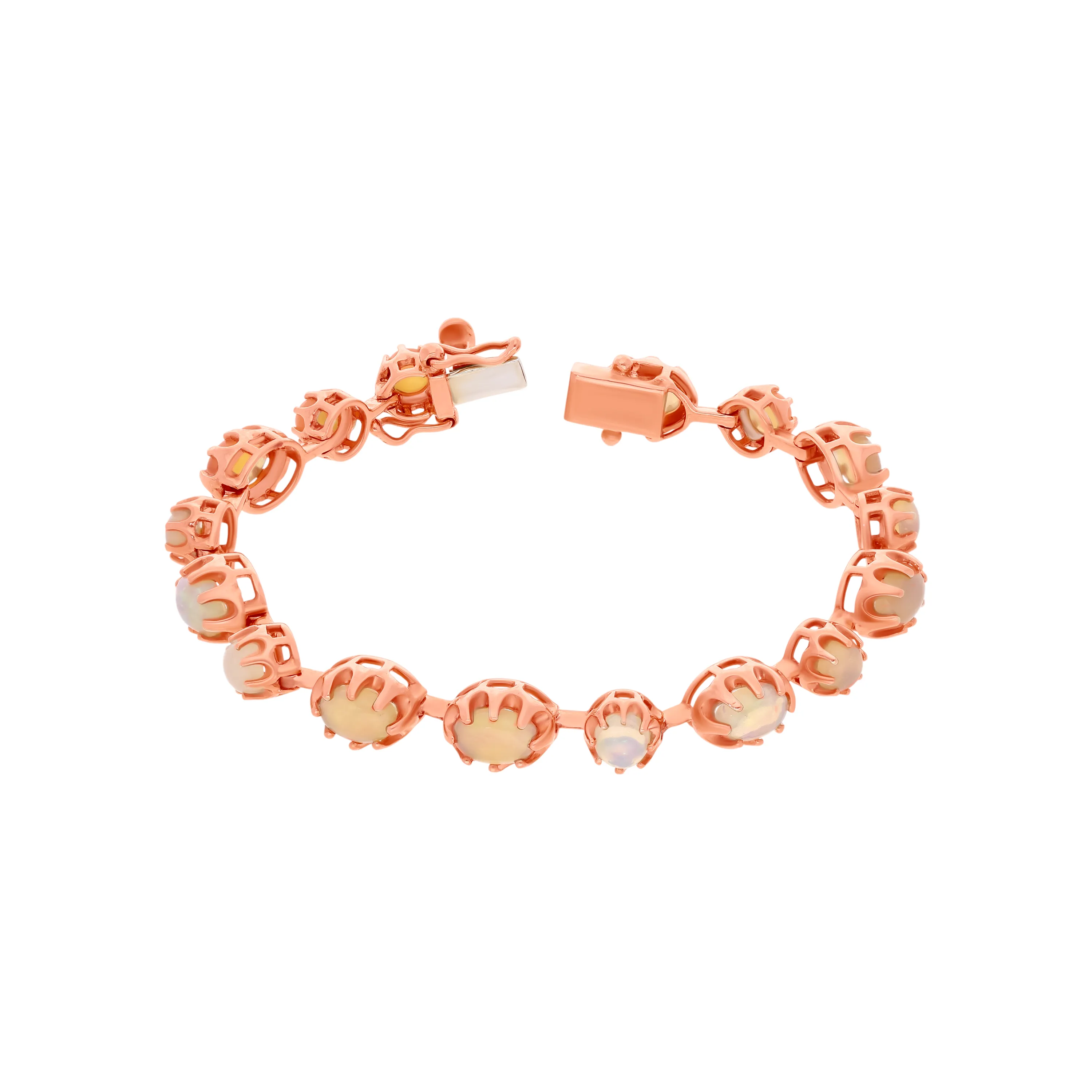 Studded & Detailed 18KT Rose Gold Bracelet For Women