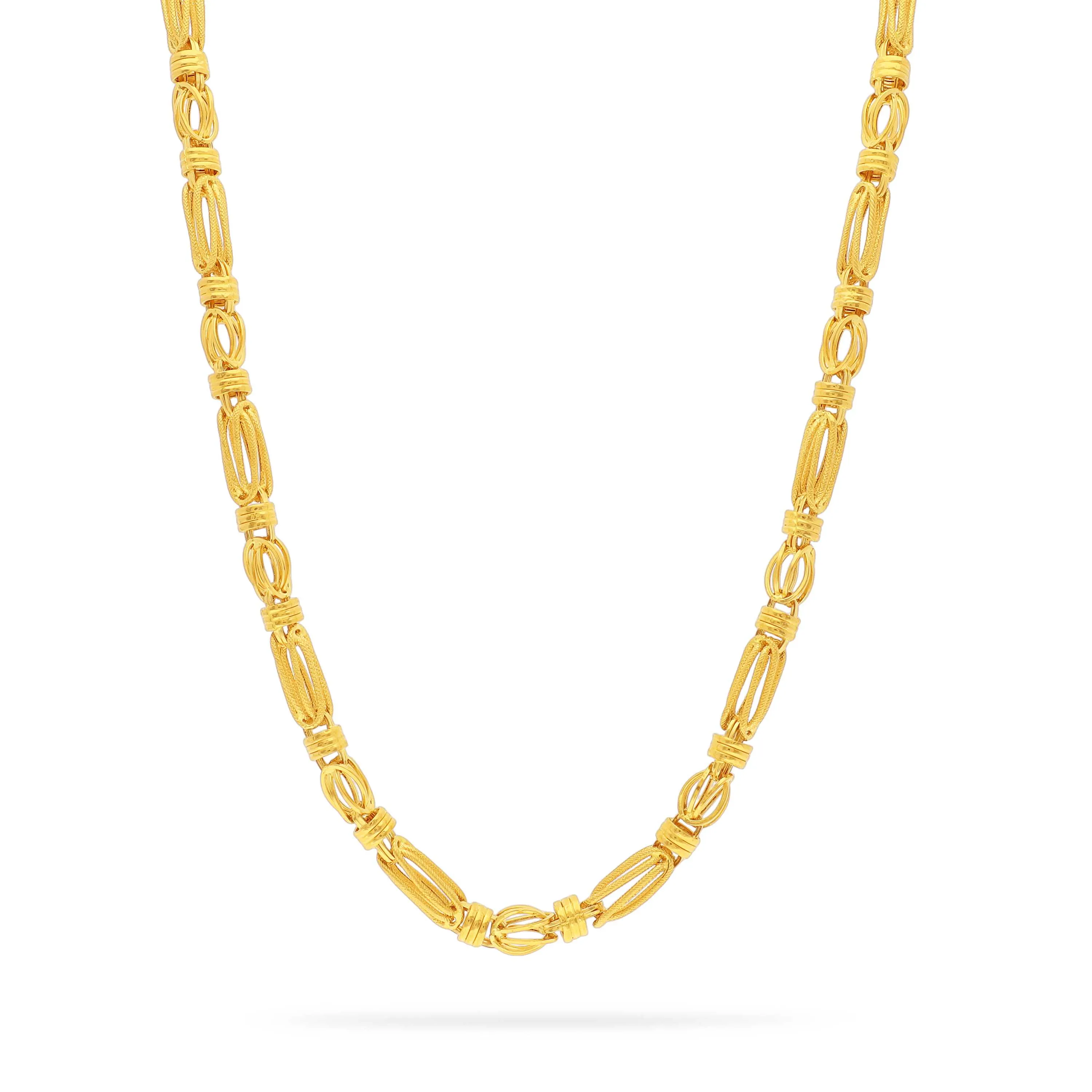 Casual Wear Finely Detailed 22KT Gold Chain For Men
