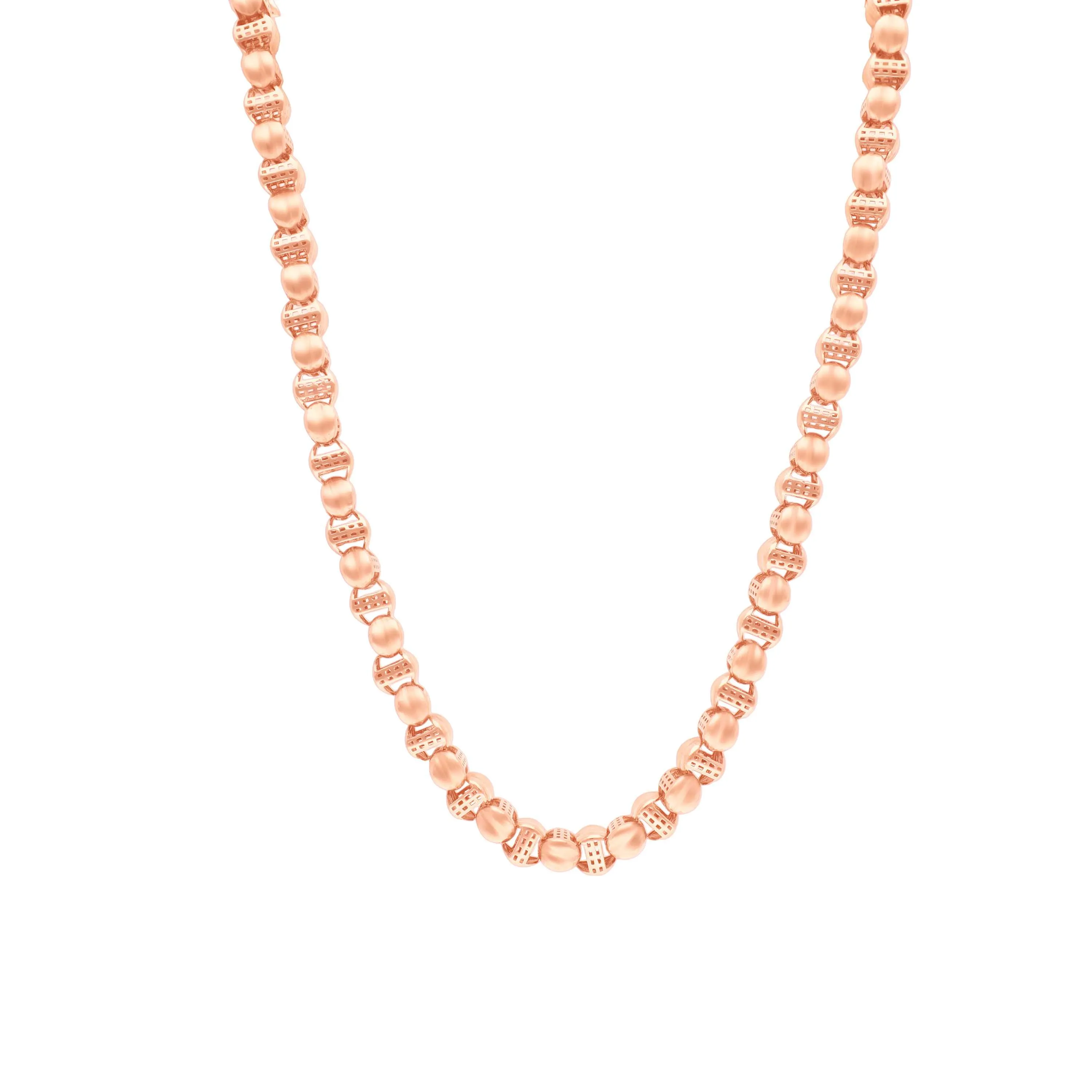 Gorgeously Detailed And Crafted 18KT Rose Gold Chain For Men
